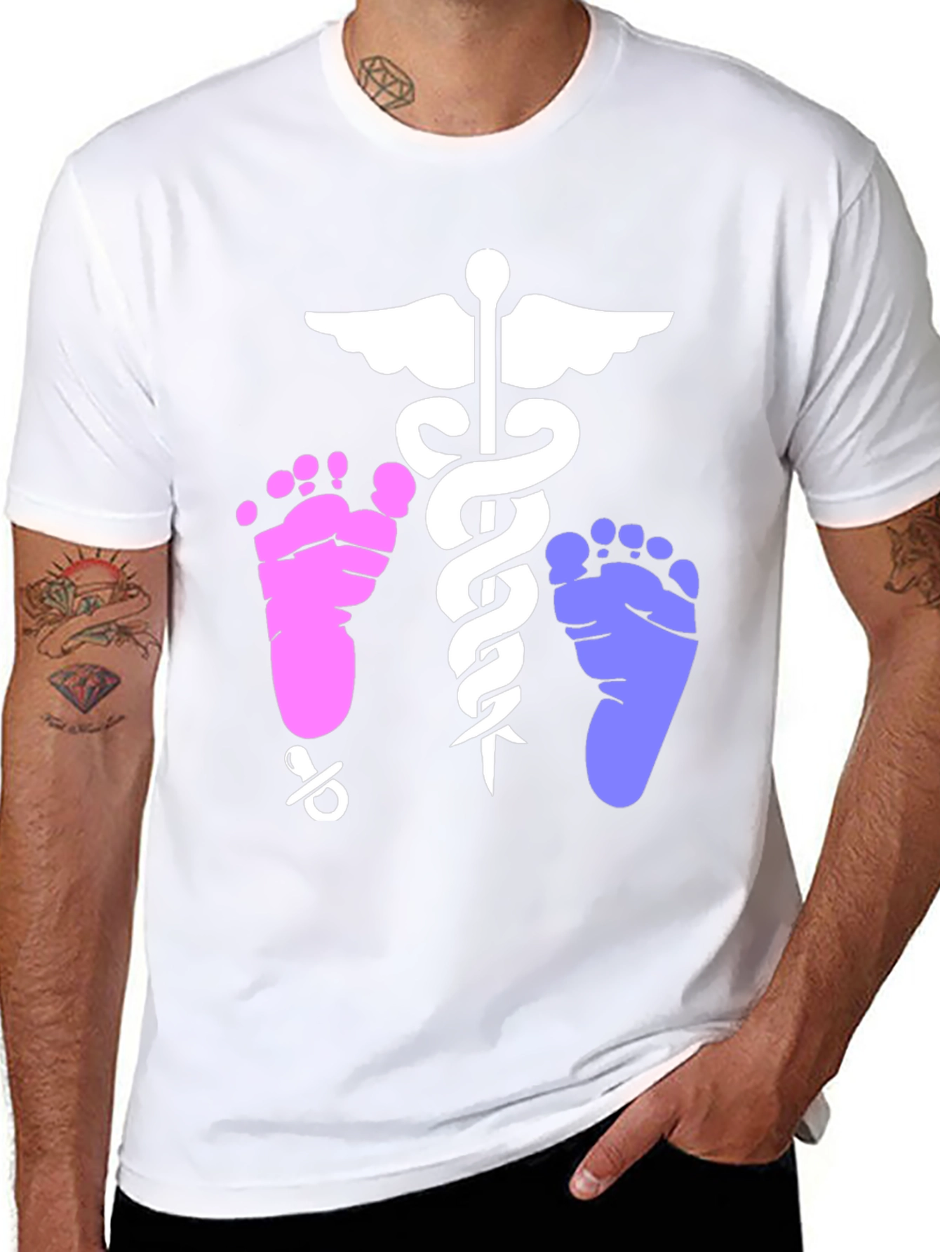 Black Newborn Baby Doctor Unisex T-Shirt view 8