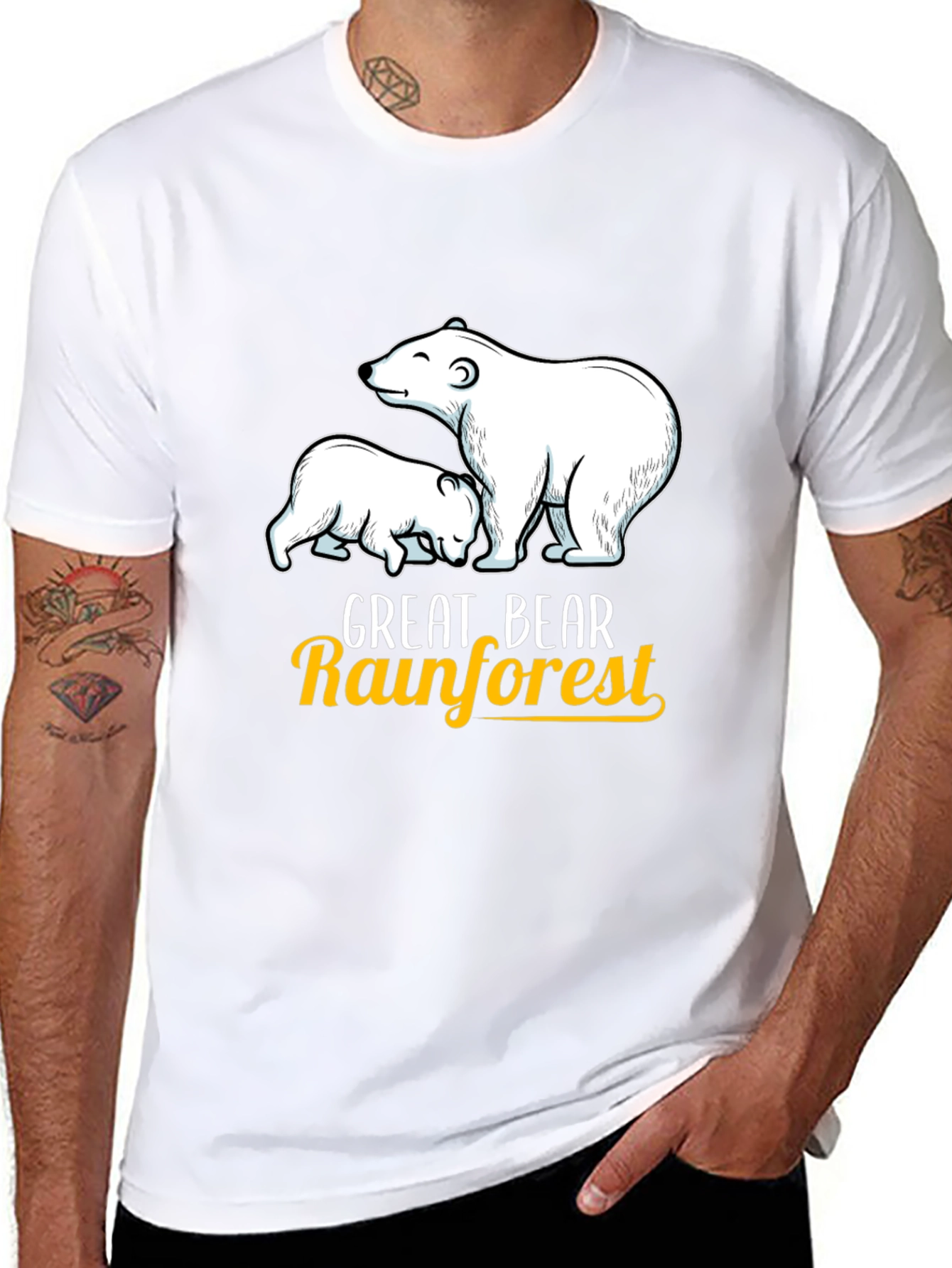 Black Great Bear Rainforest T-Shirt view 8