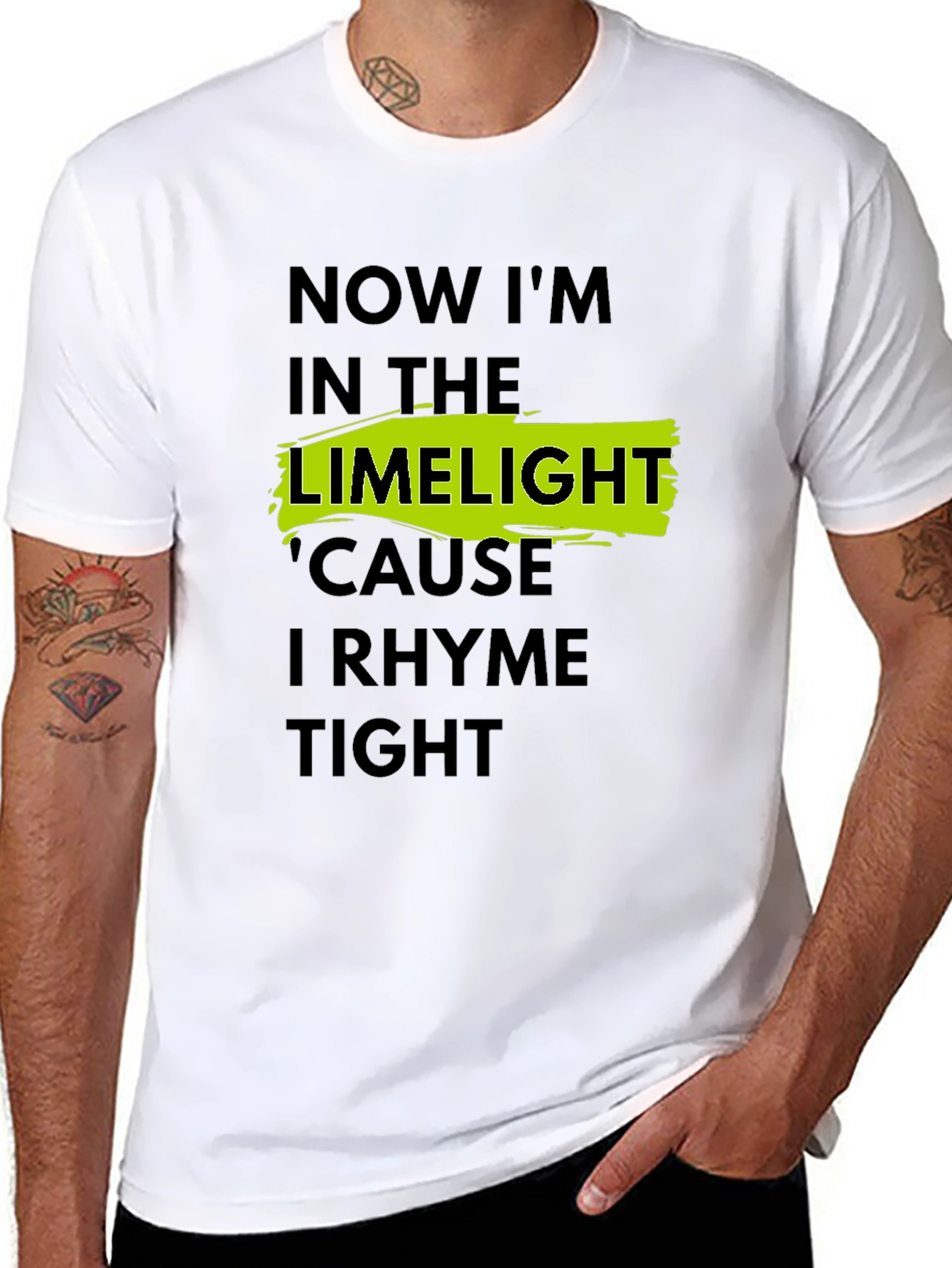 Black LimeLight Rhyme Tight Black T-Shirt view 8
