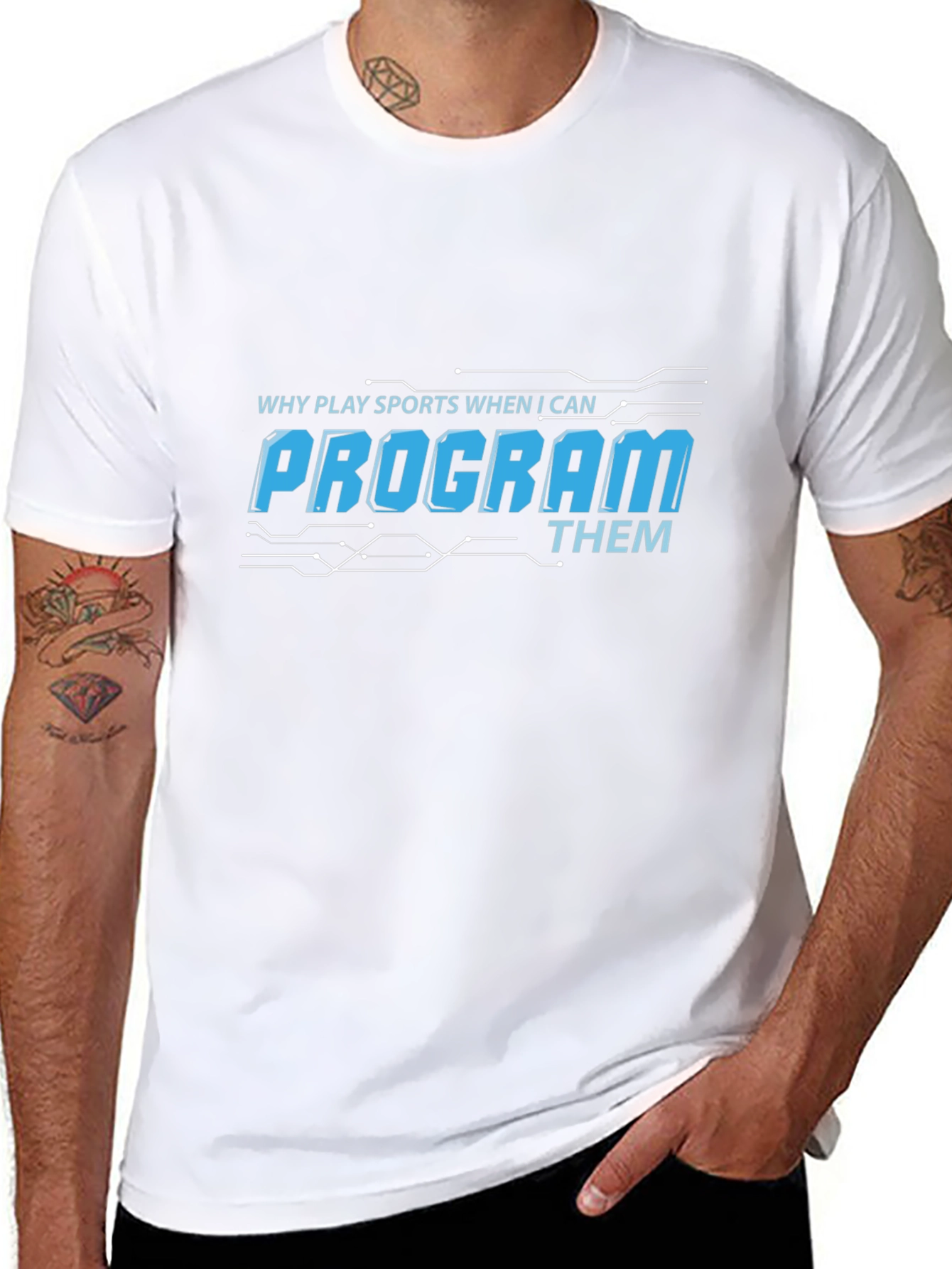 Black Program Sports T-Shirt - Black, Funny Coder Tee view 8
