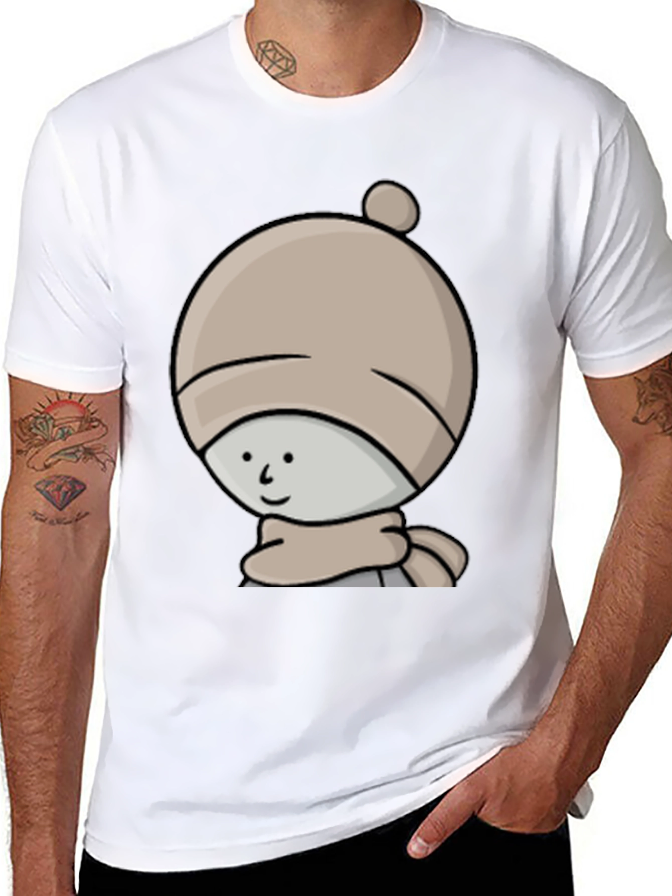 Cartoon Character Graphic Tee - 8