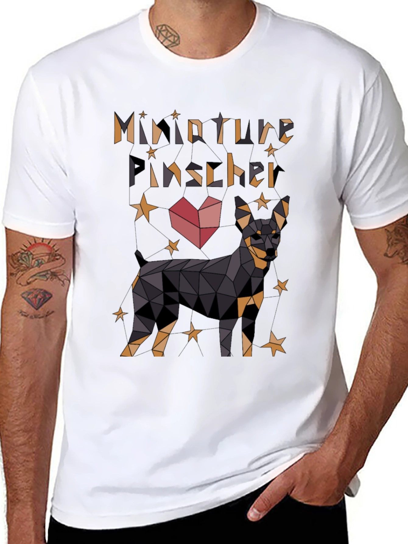Black Miniature Pinscher Graphic Tee view 8