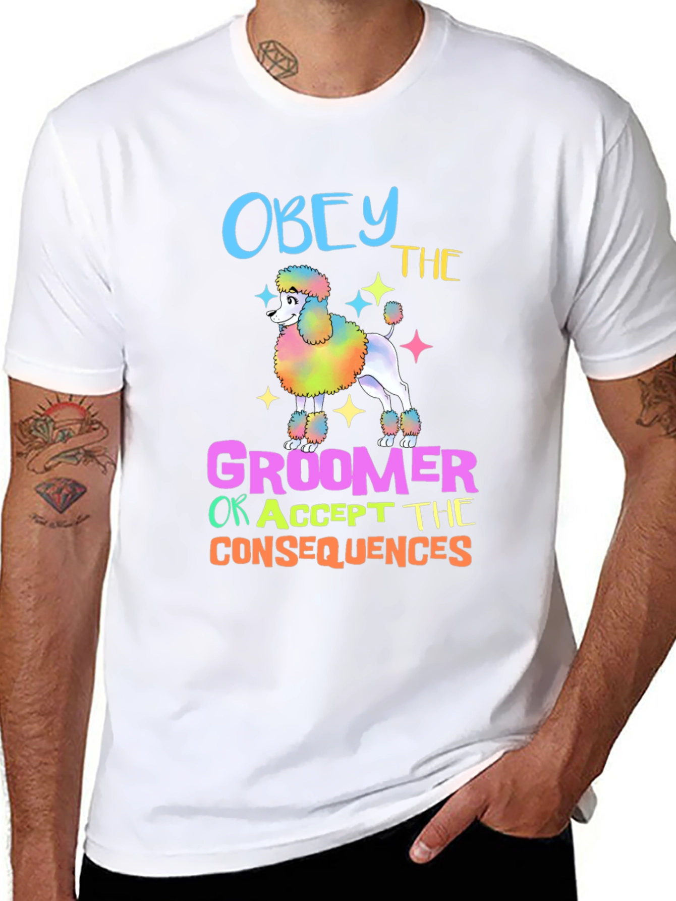 Black Obey the Groomer T-Shirt view 8