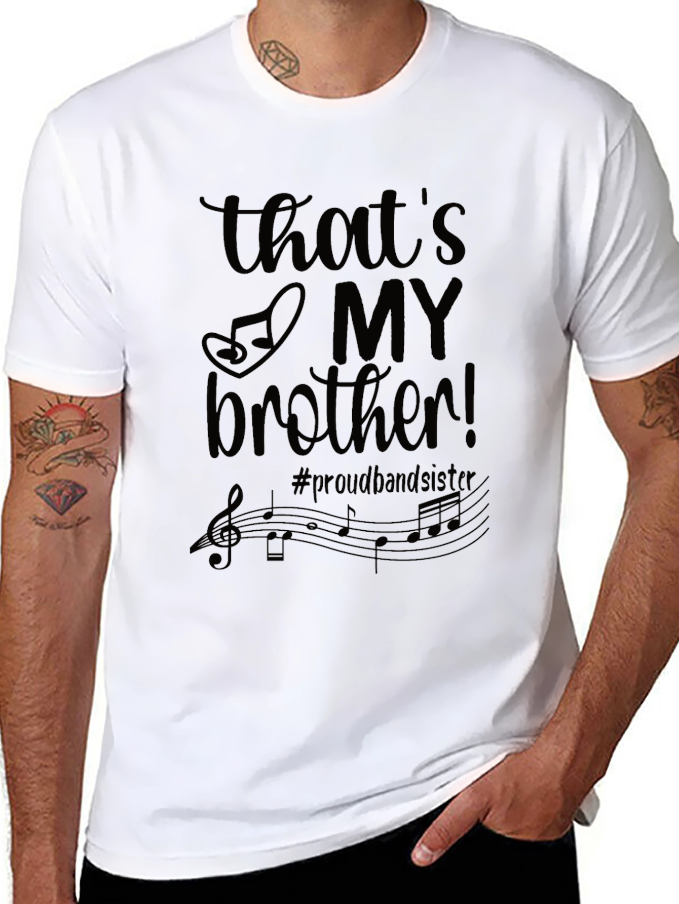 Black That's My Brother Band Sister Graphic Tee view 8