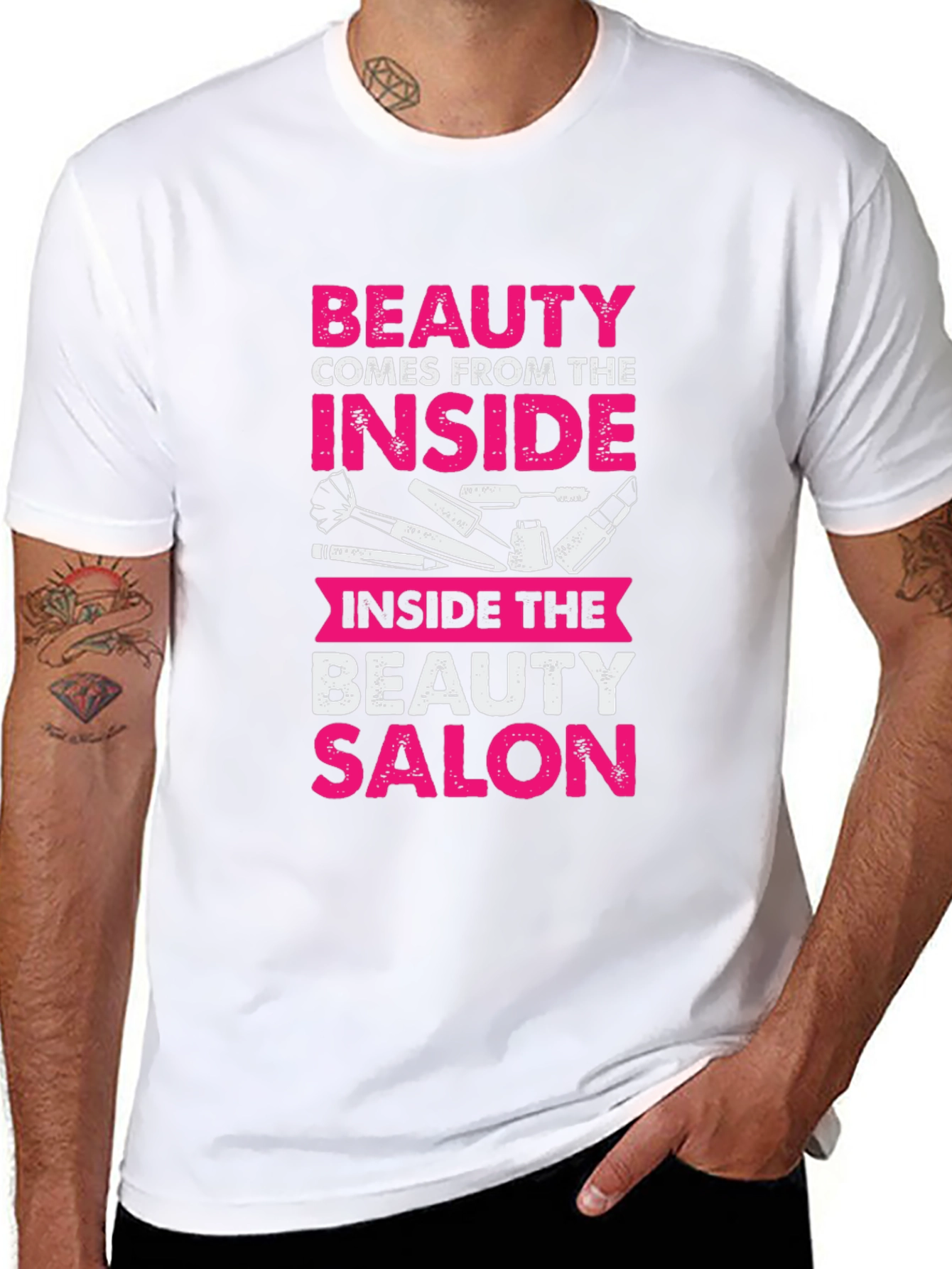 Beauty Salon Inside Print Graphic T-Shirt - 8