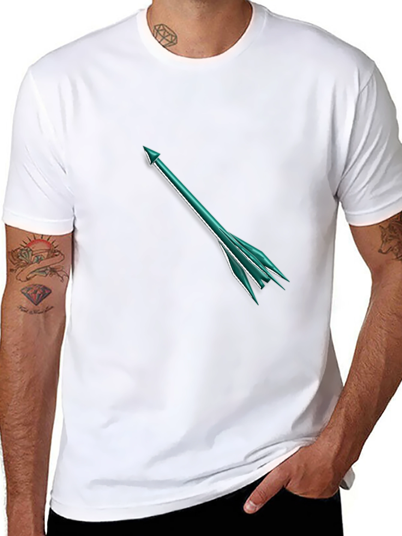 Black Arrow Graphic T-Shirt - Modern Style view 8
