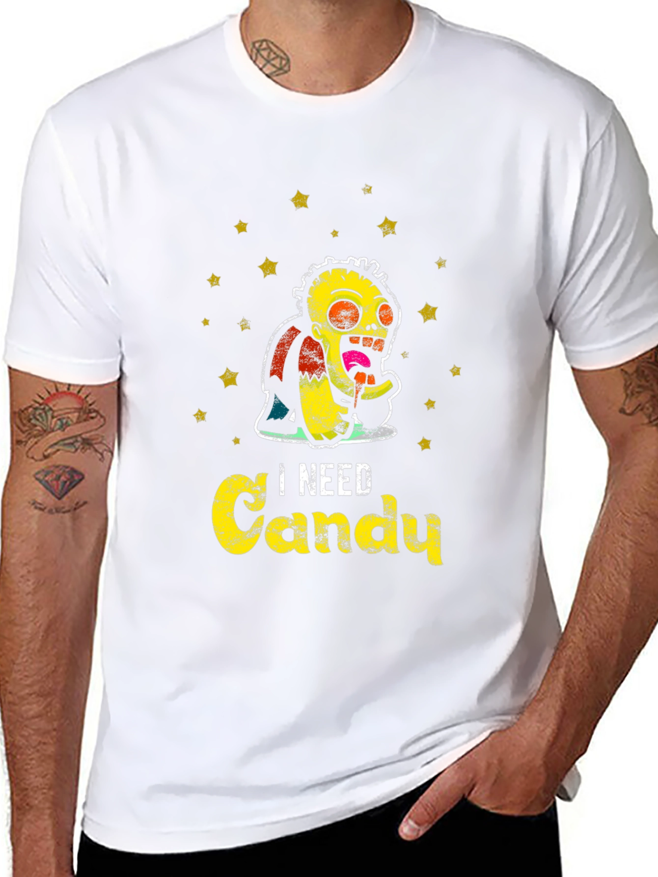 Zombie 'I Need Candy' Graphic T-Shirt - 8