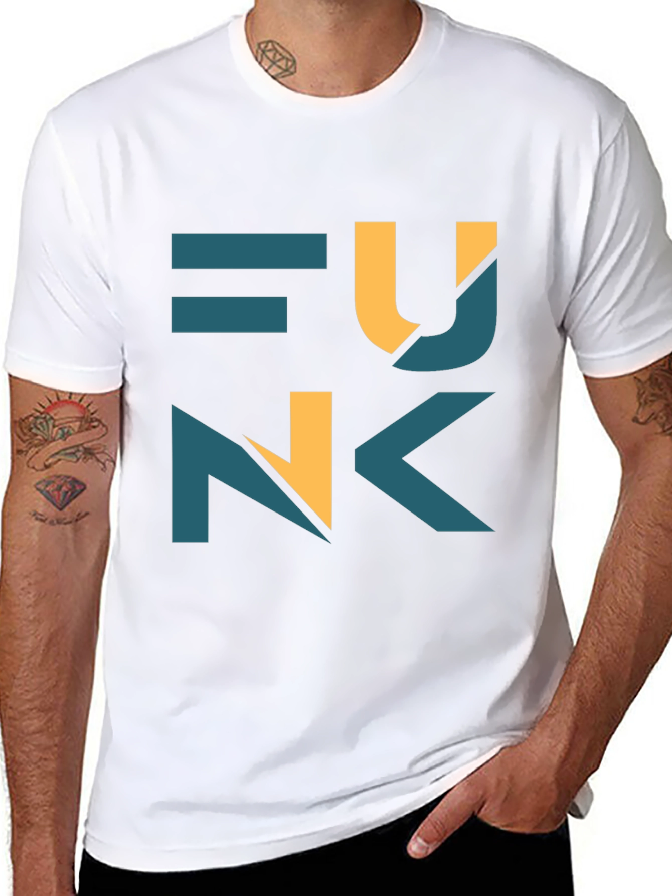 Black Funk Graphic Print Black T-Shirt view 8