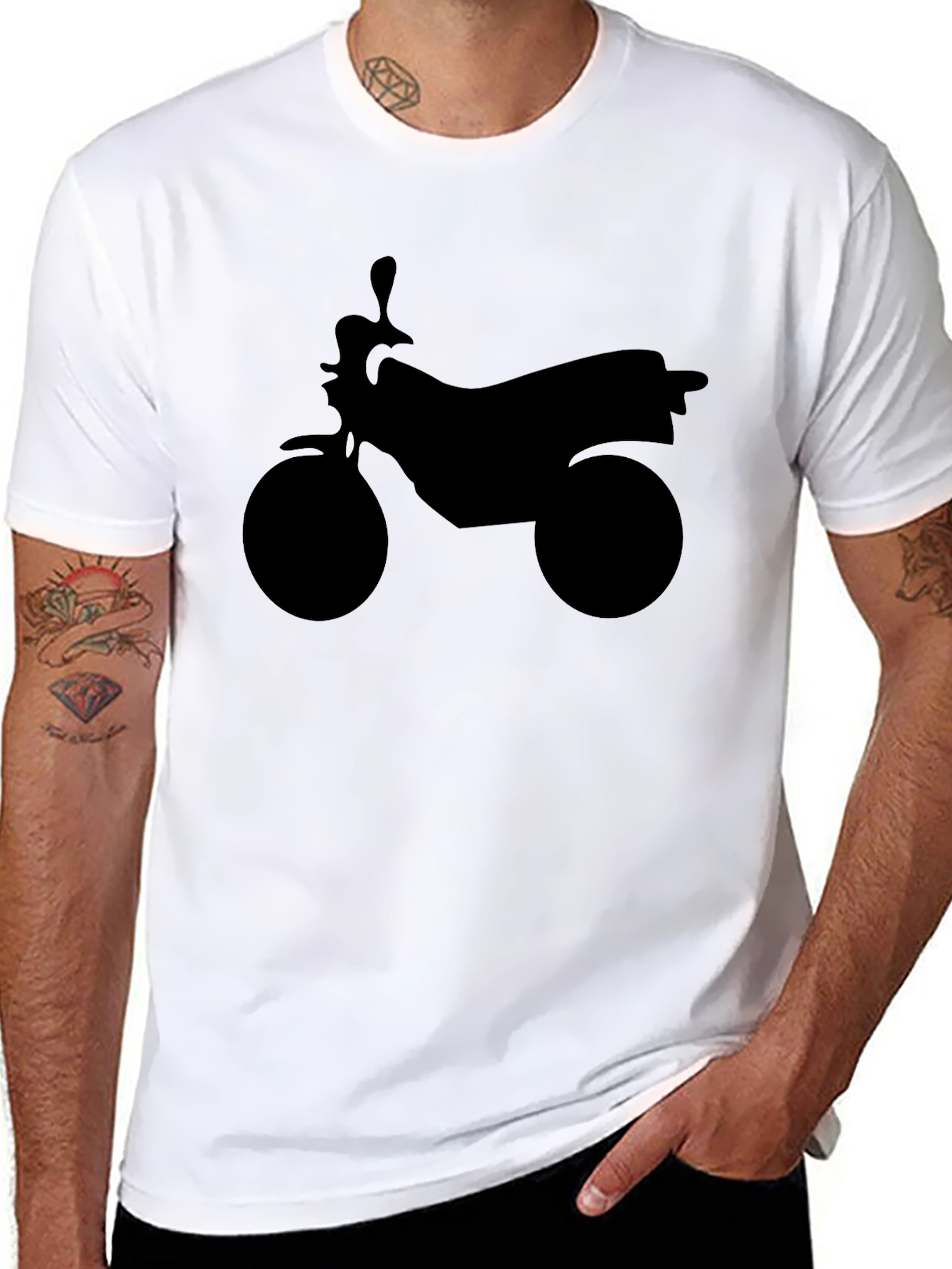 Black Motorcycle Graphic Tee - Classic Black view 8