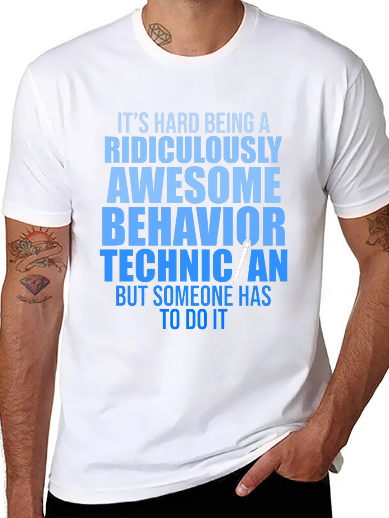 Black Ridiculously Awesome Behavior Technician T-Shirt view 8