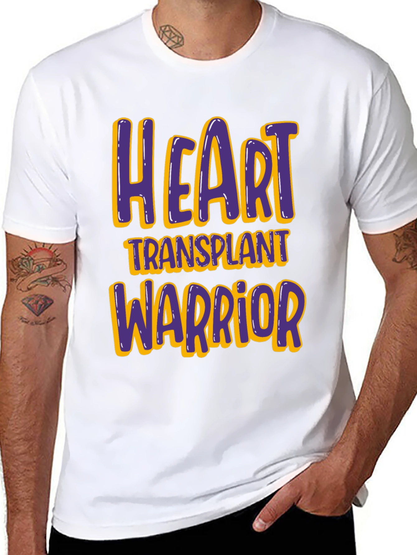 Black Heart Transplant Warrior T-Shirt - Black view 8