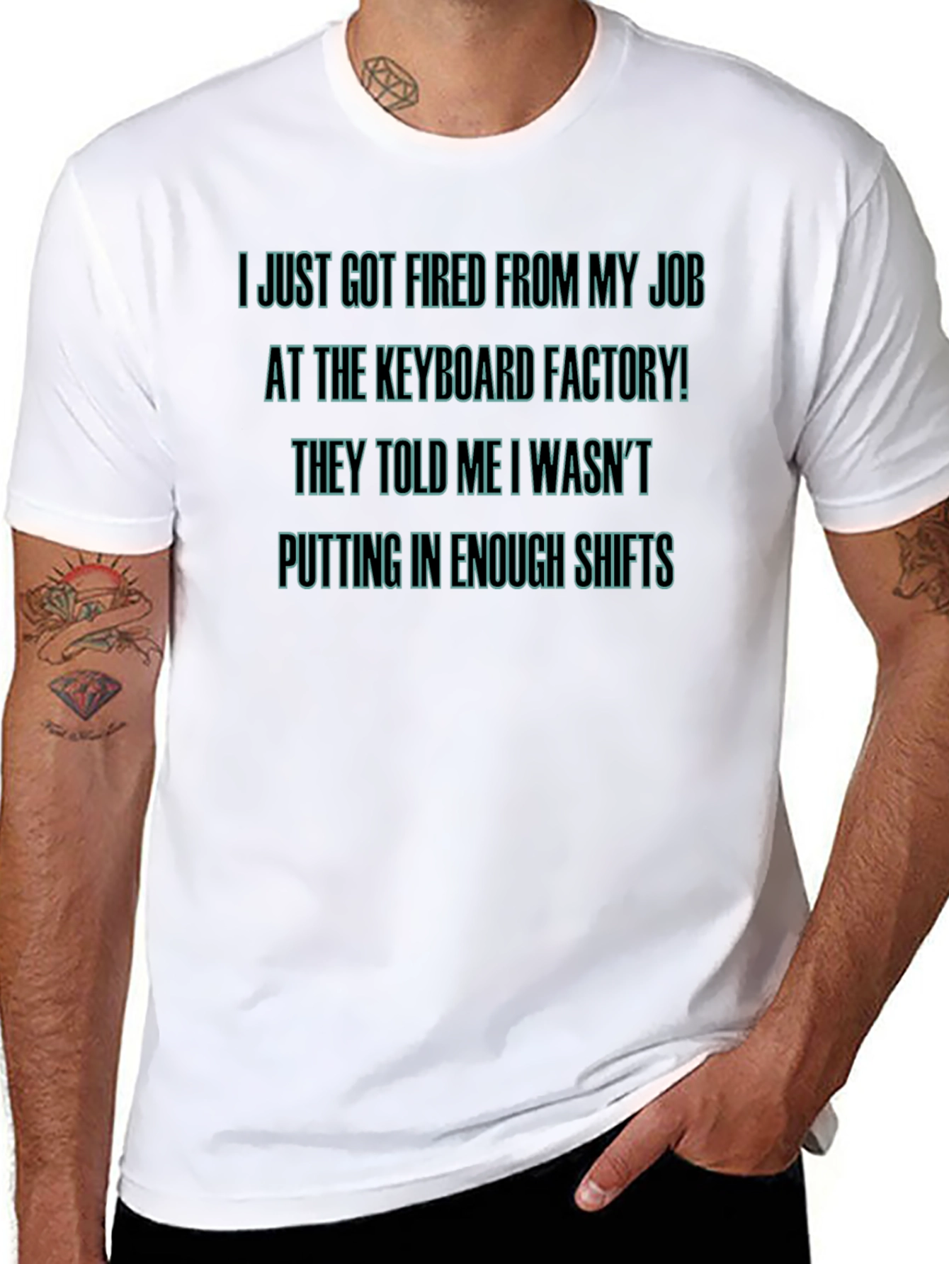 Black Keyboard Factory Fired T-Shirt view 8