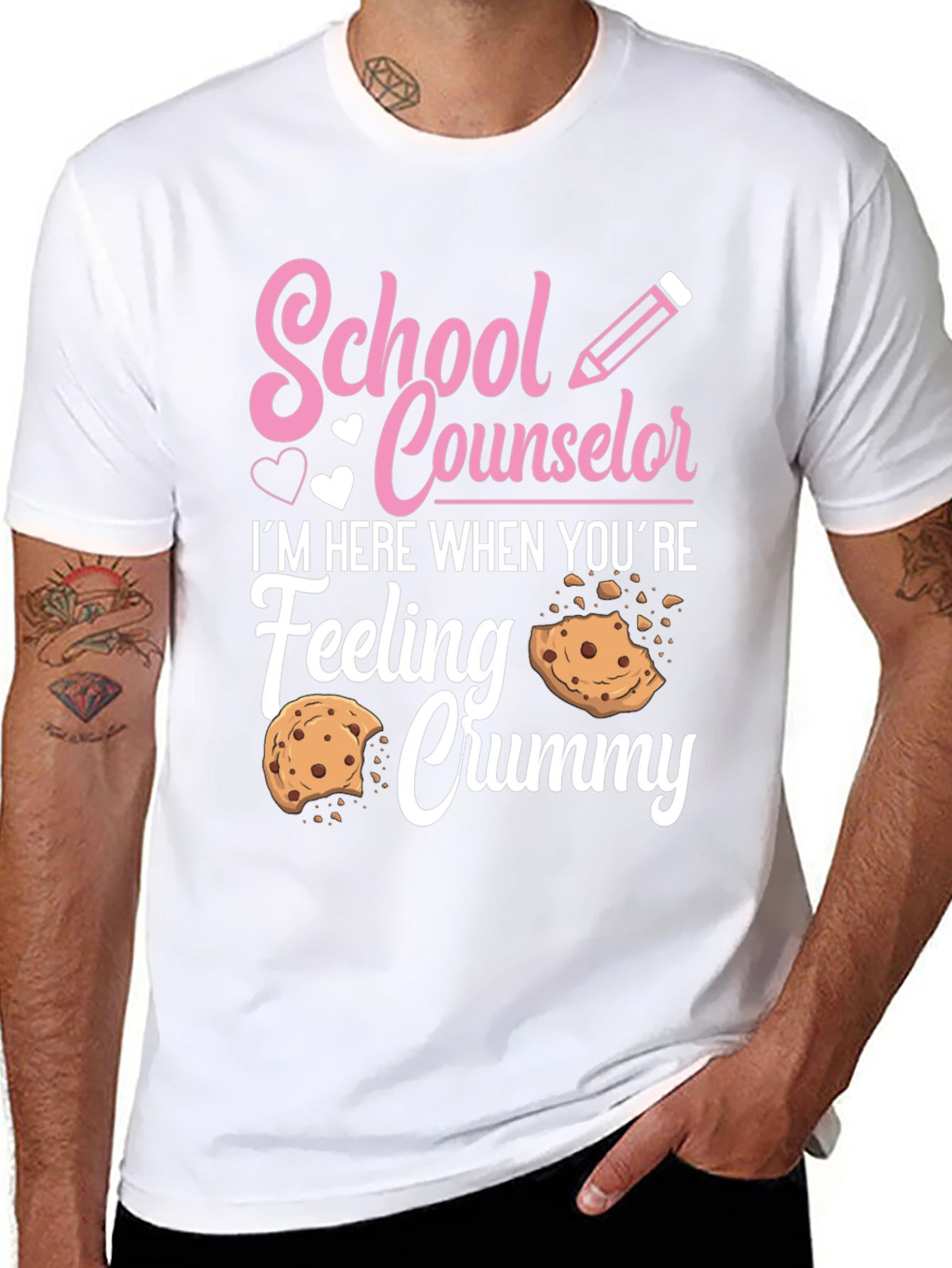 Black School Counselor Crummy Cookie T-Shirt view 8