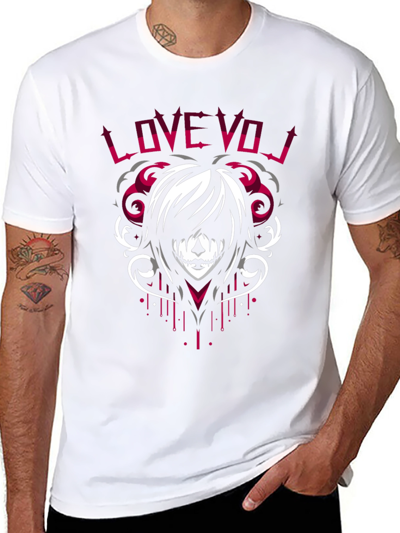 Black Love VOJ Graphic Tee - Emo Style view 8