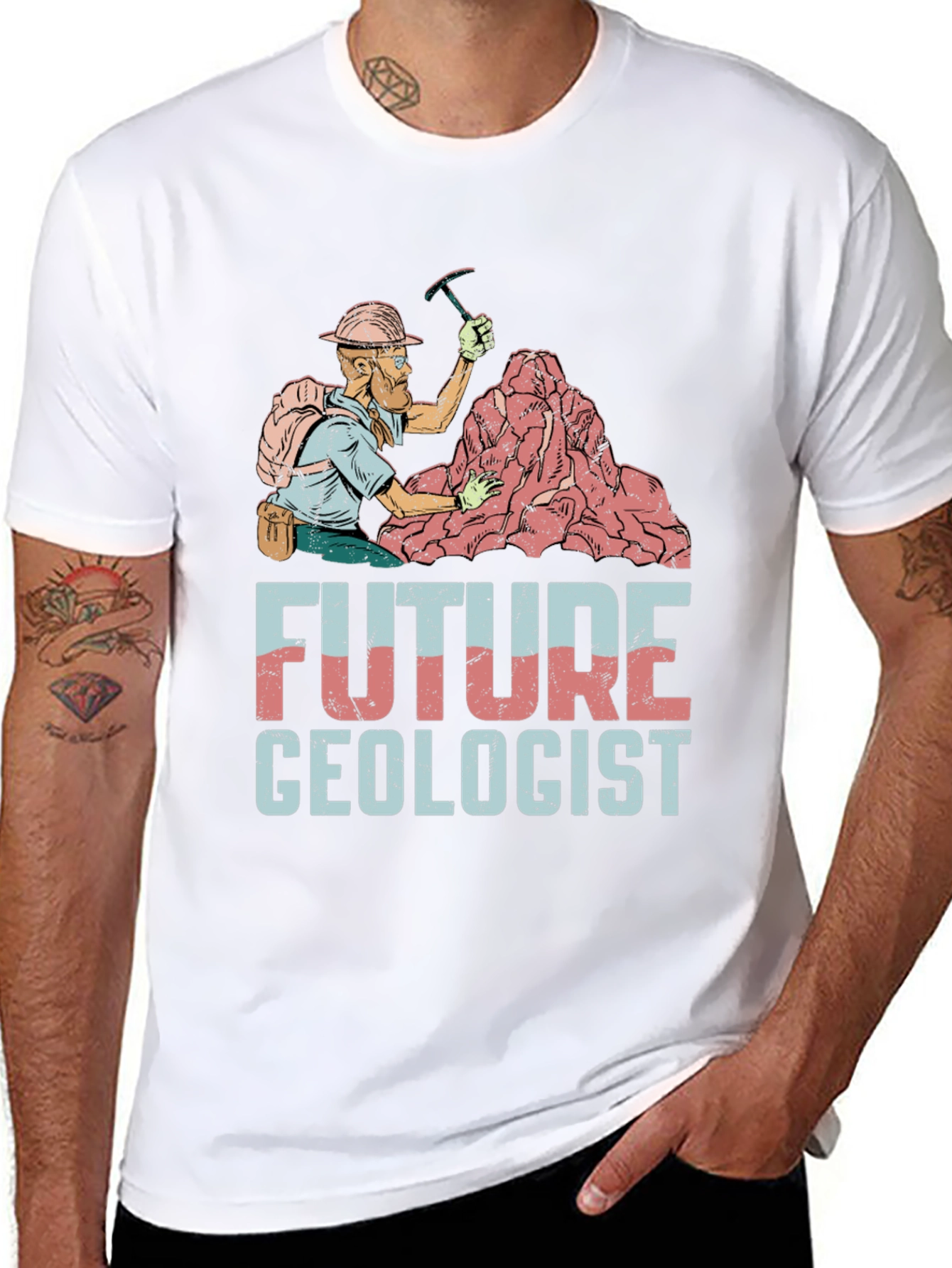 Black Future Geologist T-Shirt - Rock Collector Tee view 8
