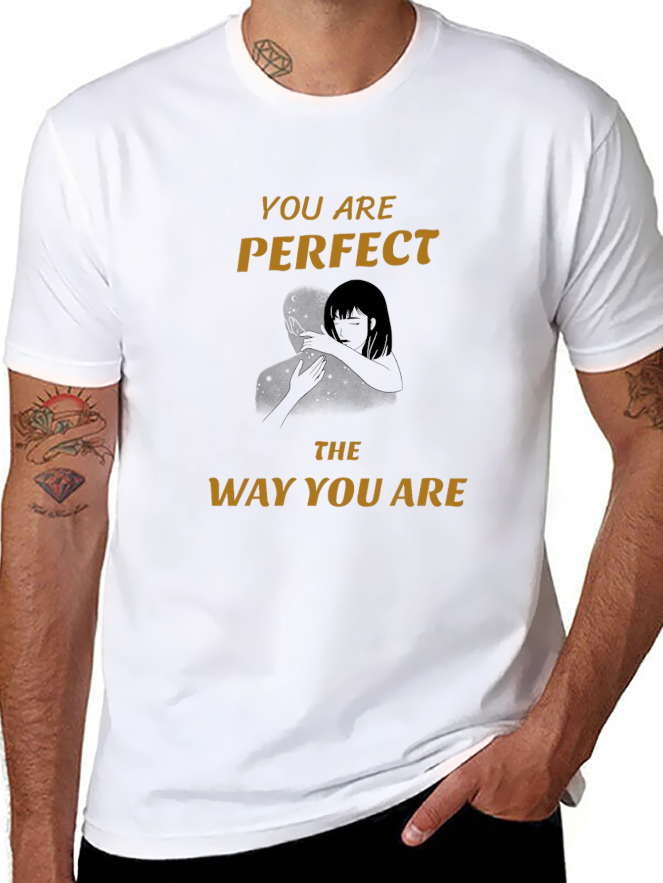 Black Perfect The Way You Are Black Graphic Tee view 8