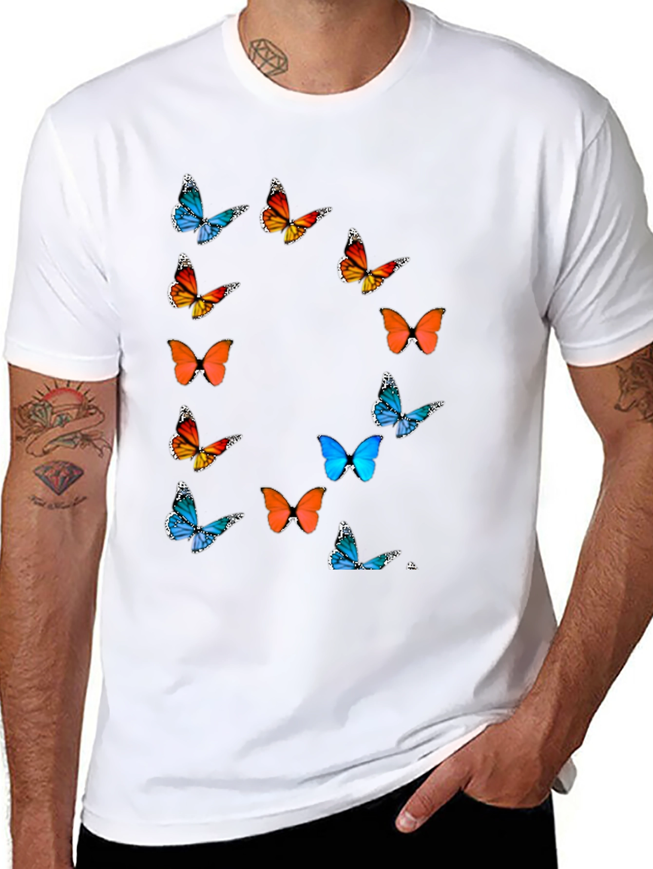 Black Butterfly Graphic T-Shirt - Stylish & Comfortable view 8