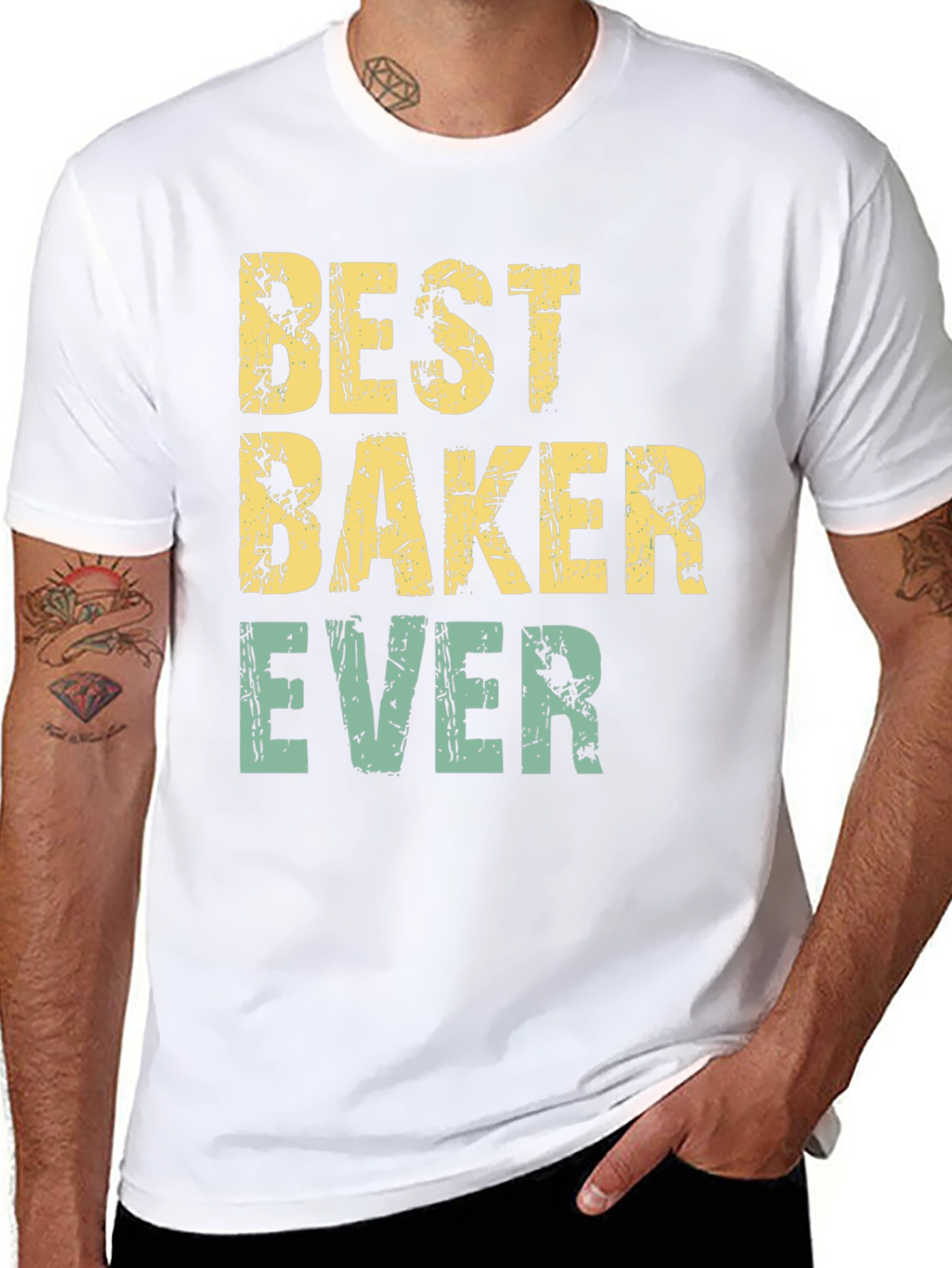 Black Best Baker Ever T-Shirt - Funny Baking Gift view 8