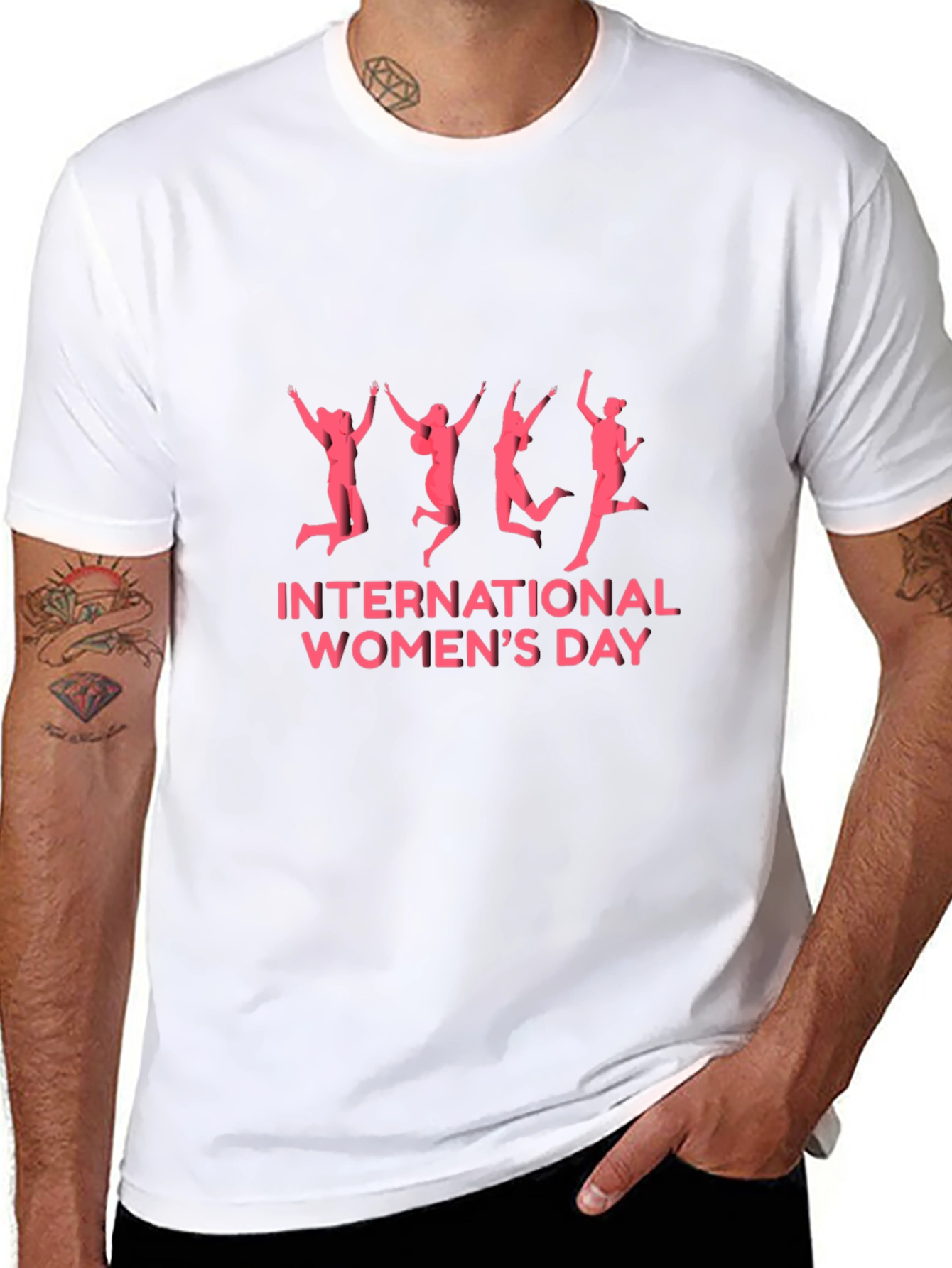 Black International Women's Day Black T-Shirt view 8
