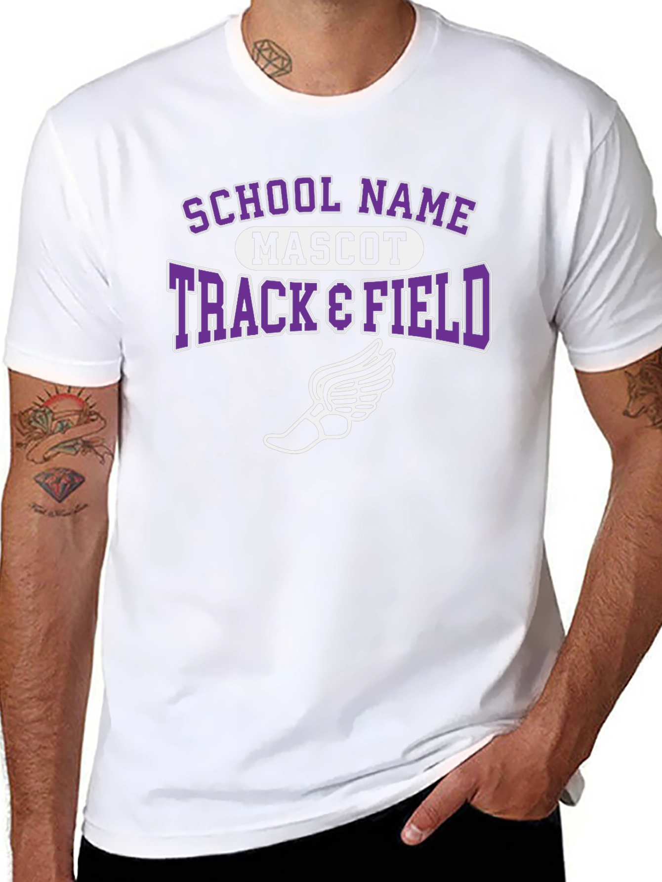 Track & Field T-Shirt - School Mascot Tee - 8