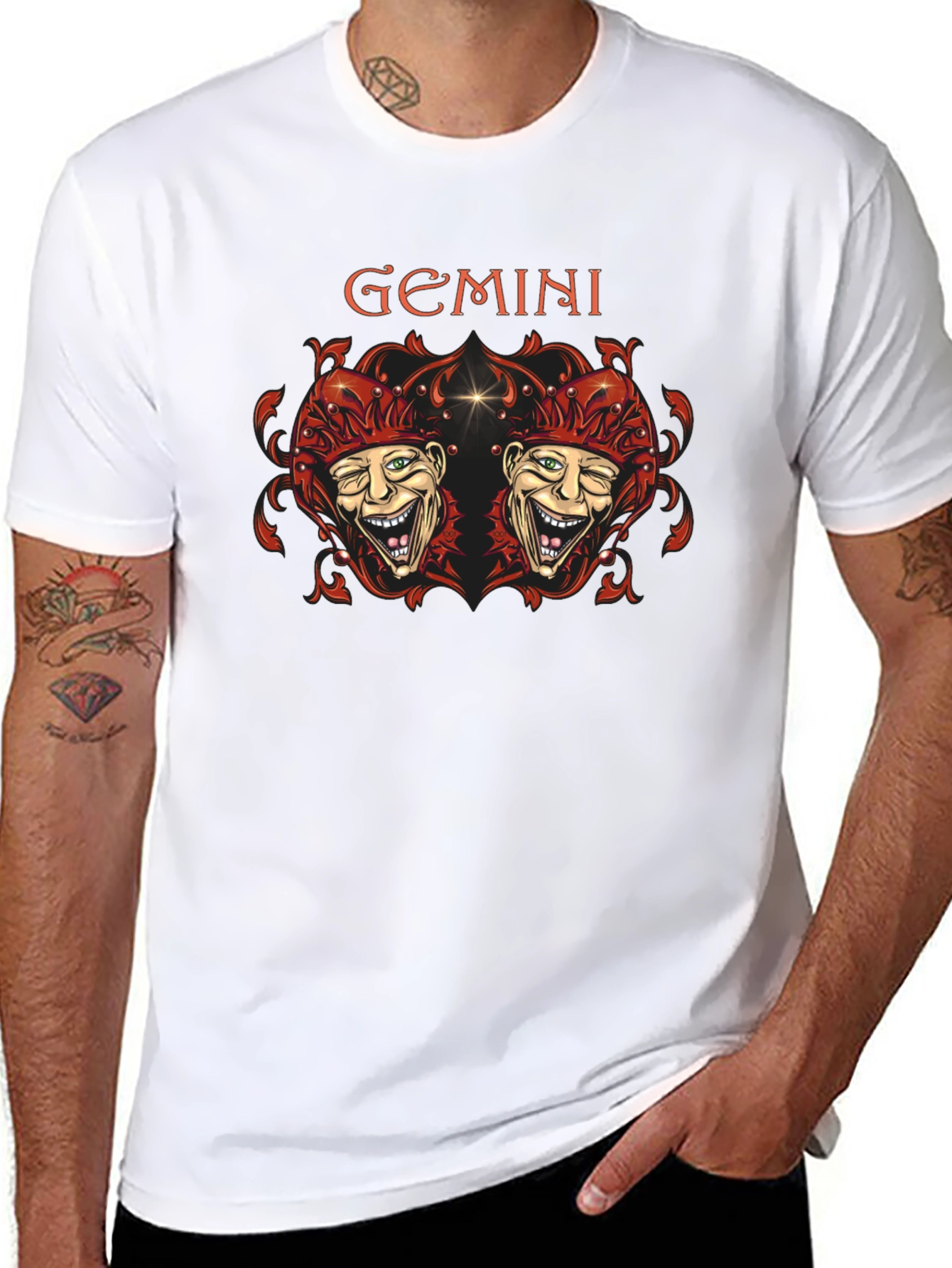 Gemini Twin Joker Graphic Tee - Black - 8