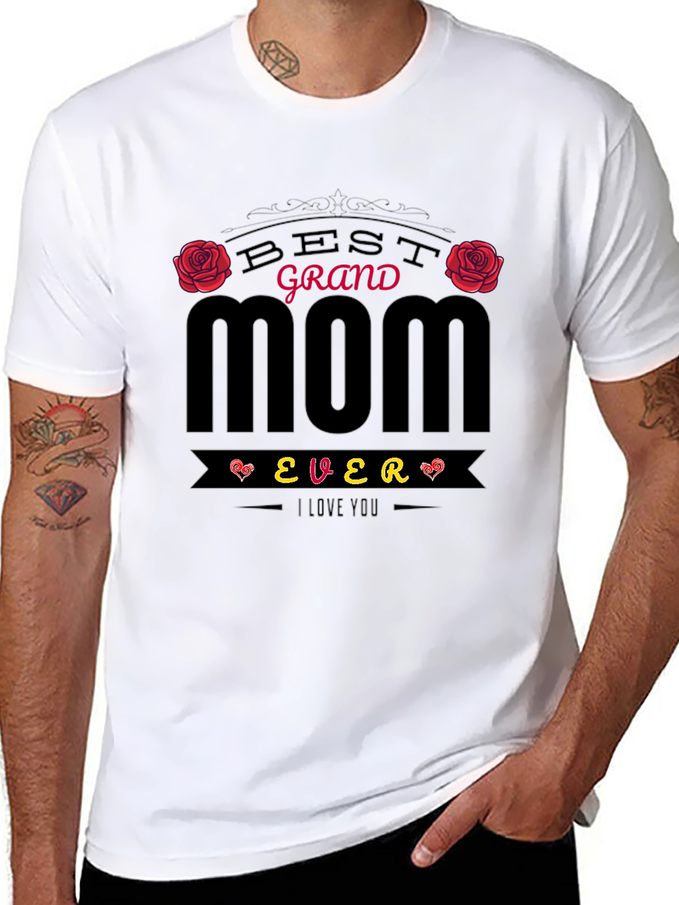 Black Best Grandmom Ever T-Shirt view 8