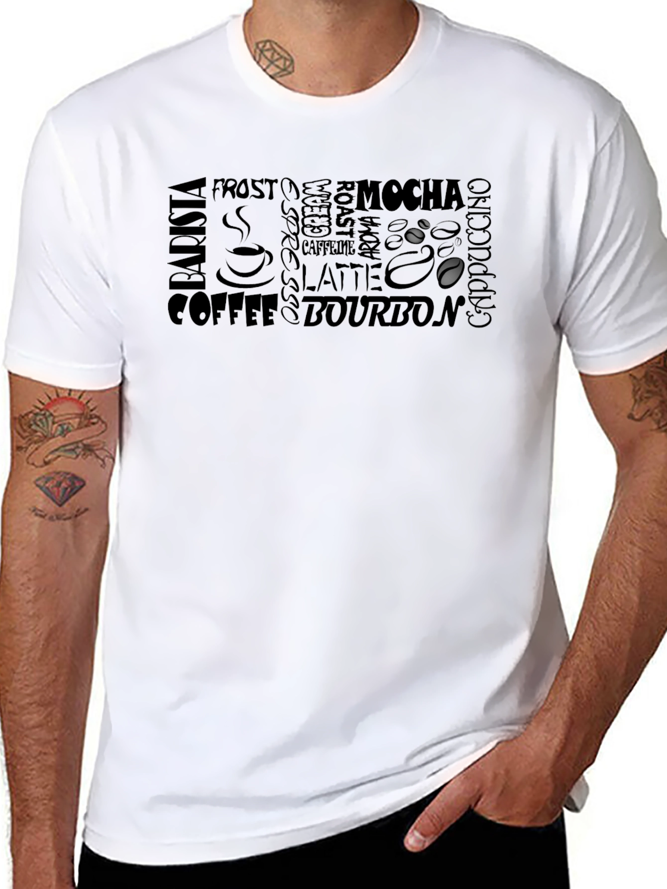 Black Coffee Lover's Black Graphic T-Shirt view 8
