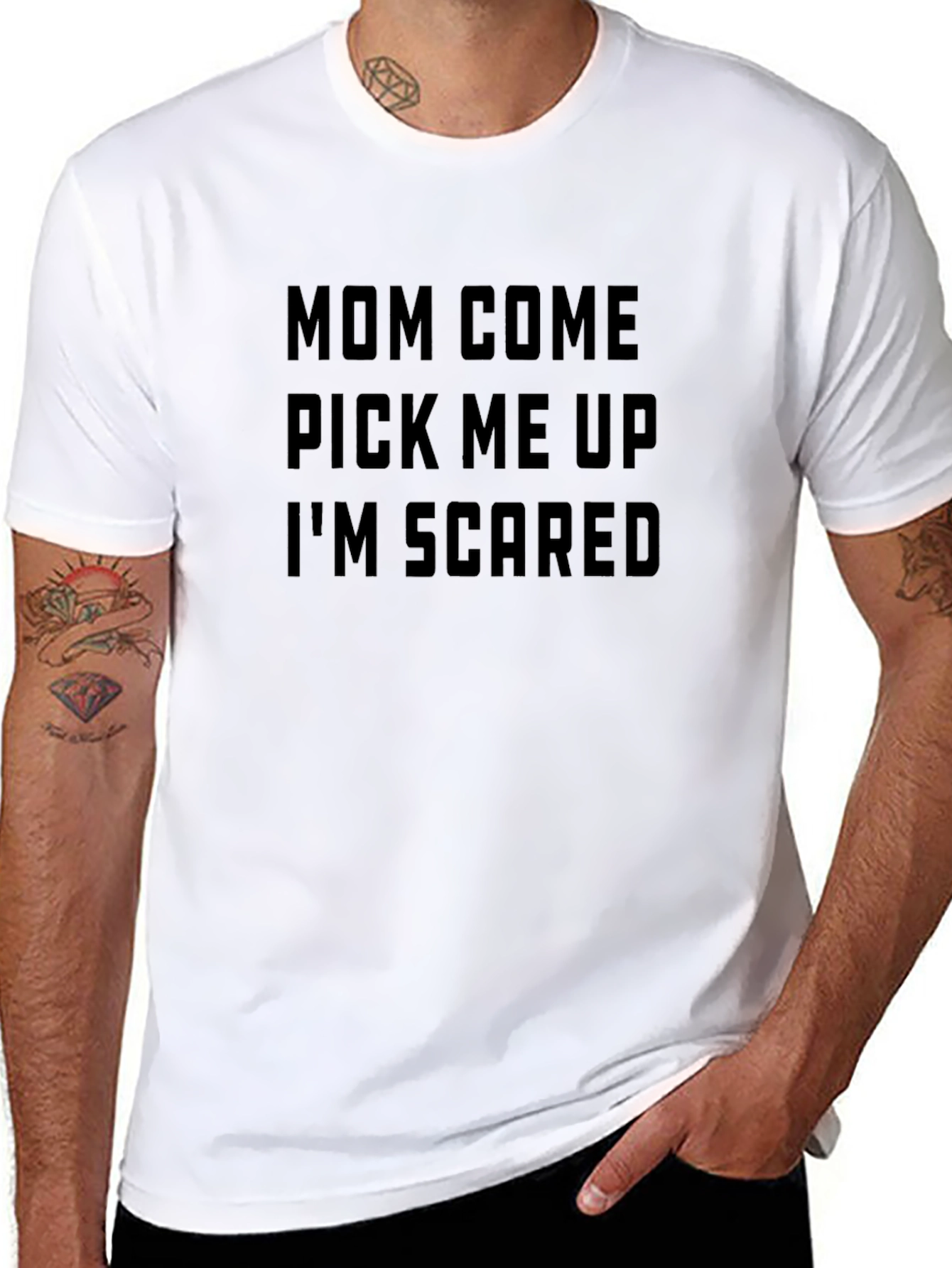 Black Mom Come Pick Me Up I'm Scared T-Shirt view 8