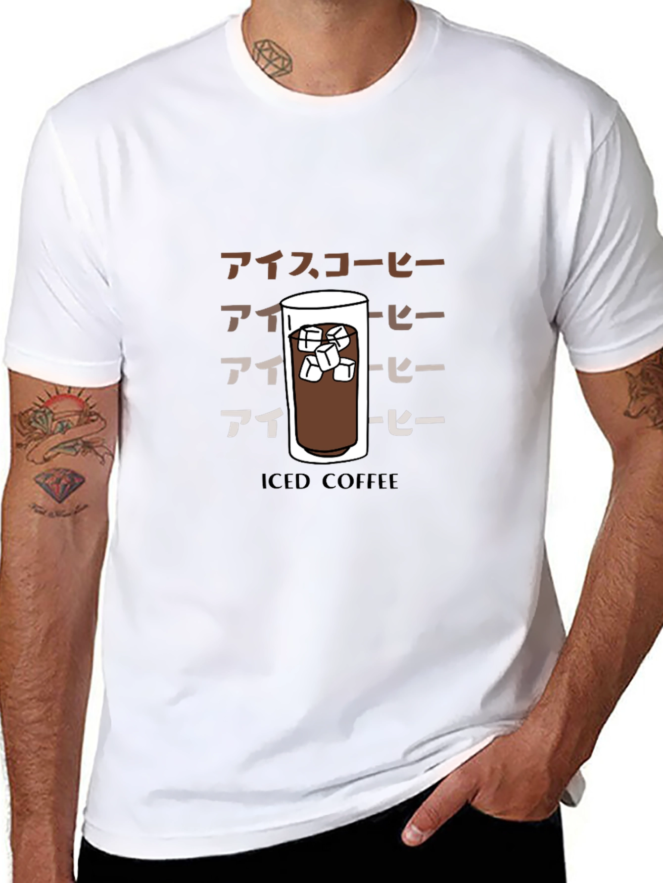Black Iced Coffee Graphic T-Shirt - Unique Design view 8