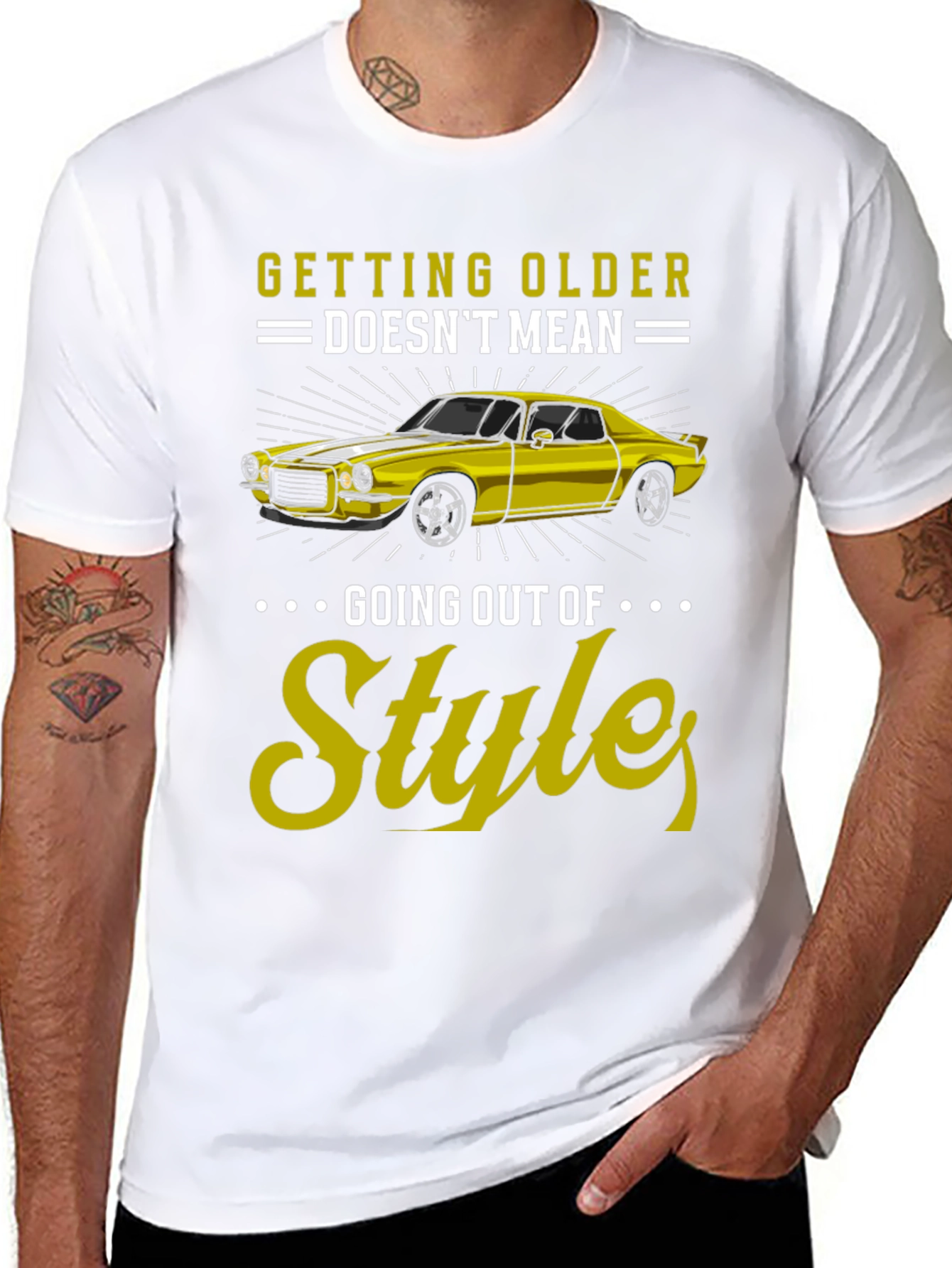 Black Getting Older Doesn't Mean Going Out of Style Graphic Tee view 8