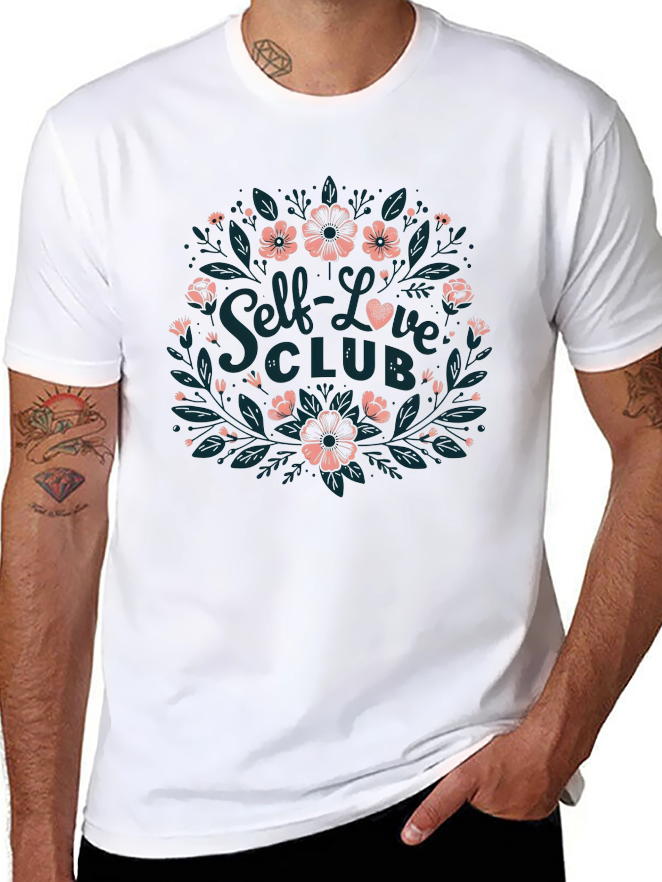 Black Self-Love Club Graphic Tee view 8