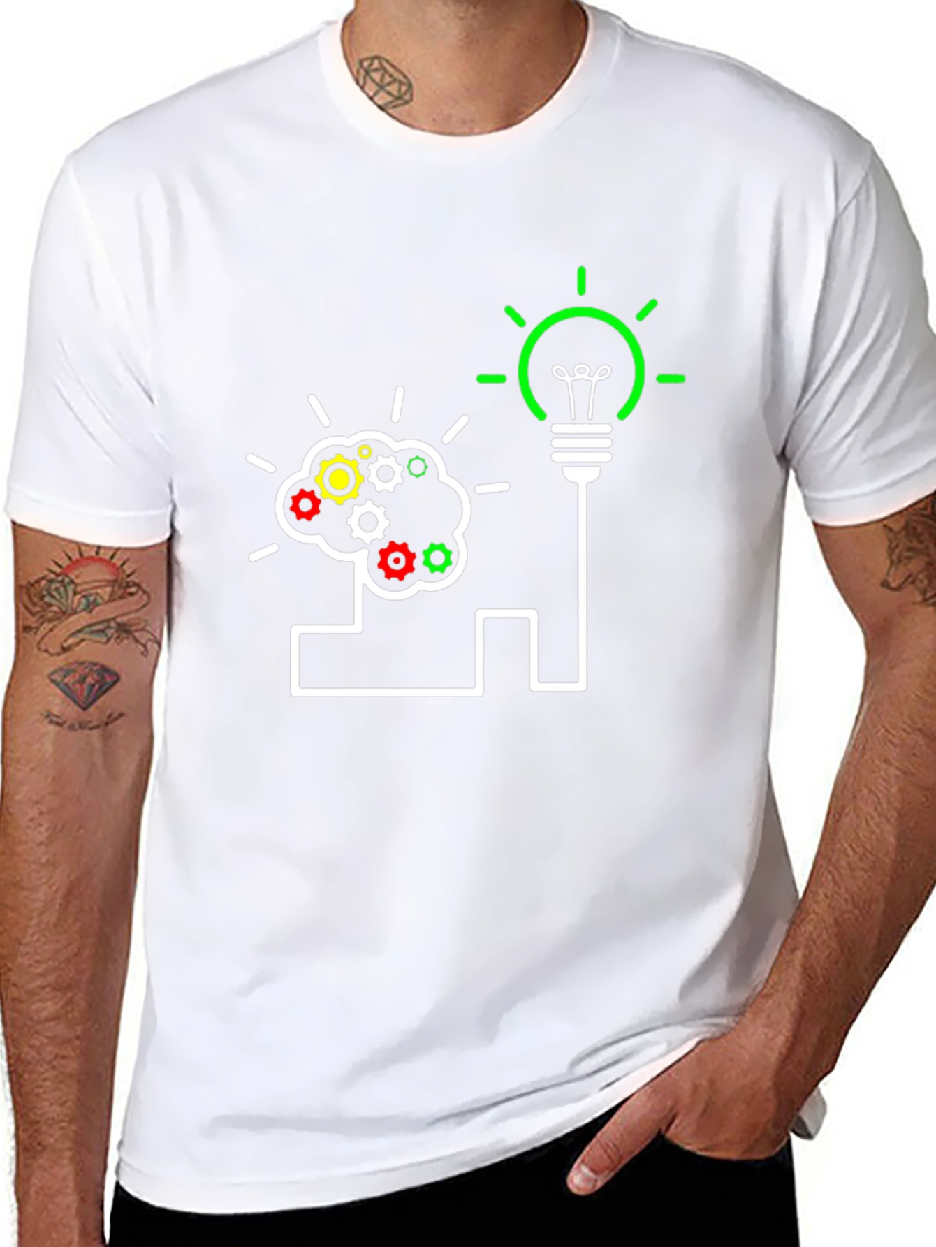 Black Brainstorming Idea T-Shirt view 8