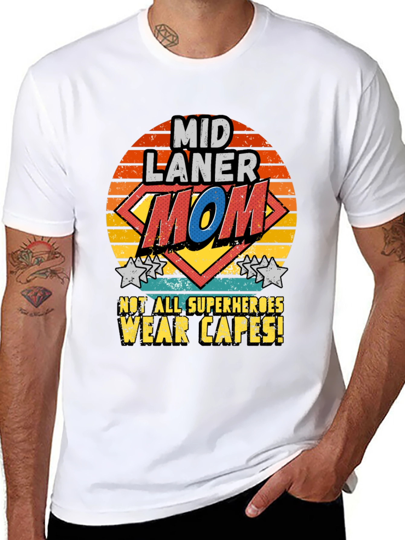Mid Laner Mom T-Shirt - Super Hero Tee - 8