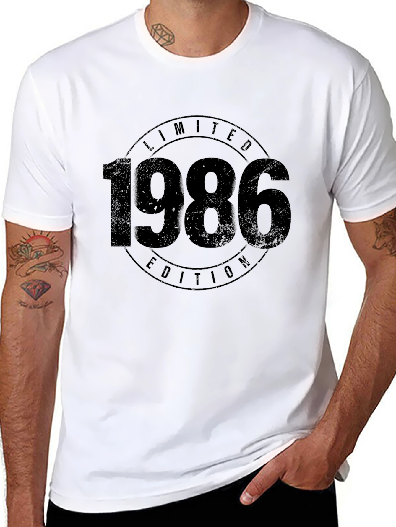 Black Limited Edition 1986 Graphic Tee - Vintage Style view 8