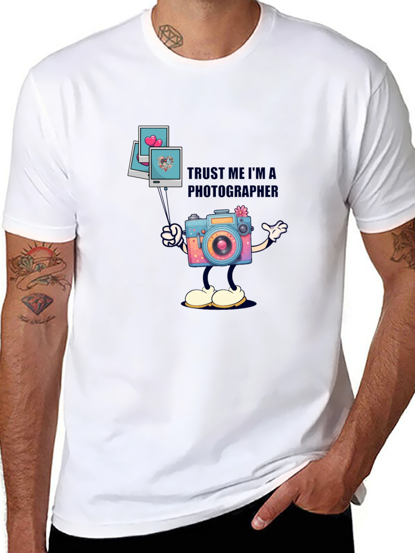 Black Funny Photographer Graphic T-Shirt view 8