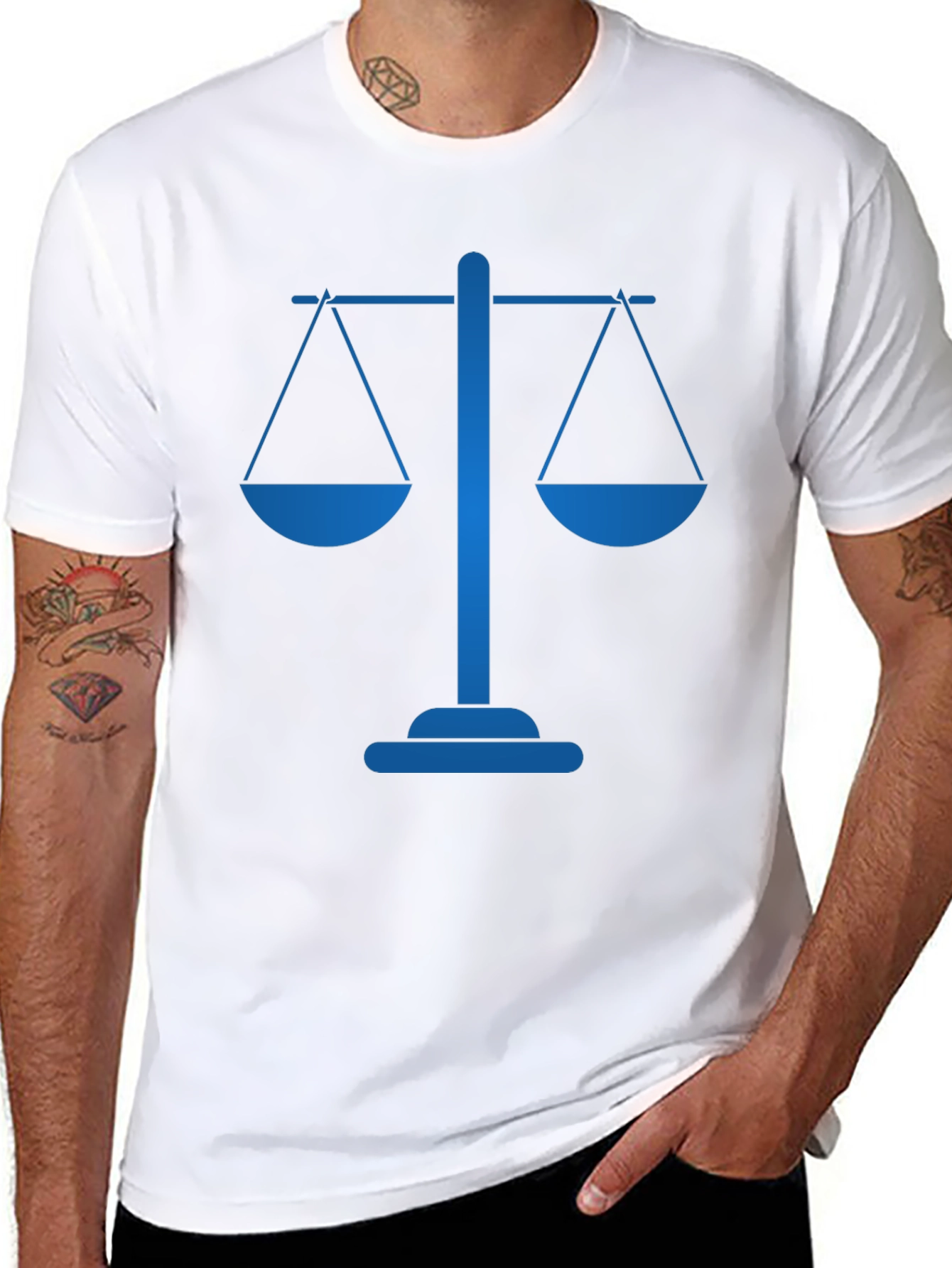 Scales of Justice Graphic Tee - Black - 8