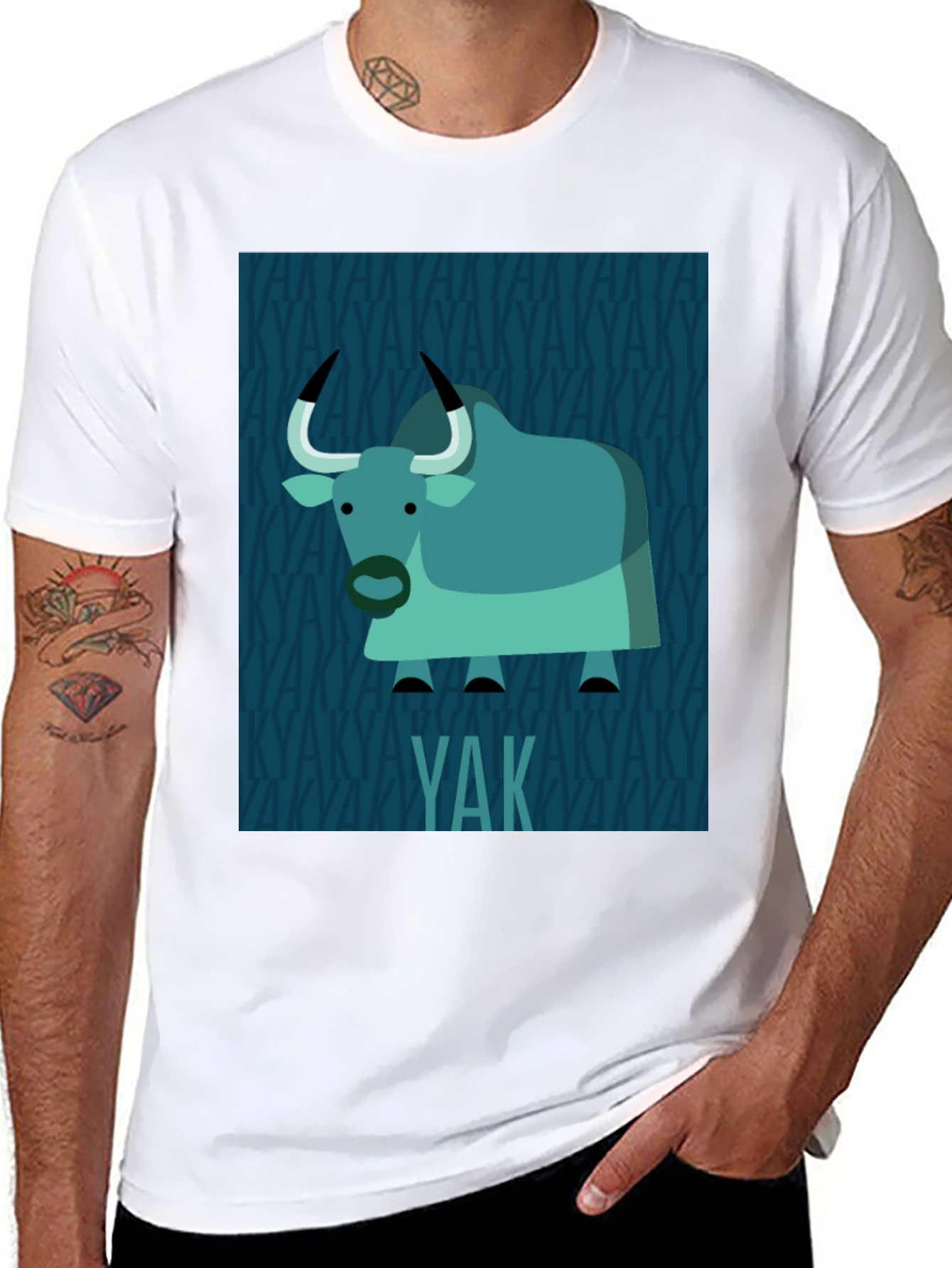 Black Yak Graphic Print T-Shirt - Black view 8