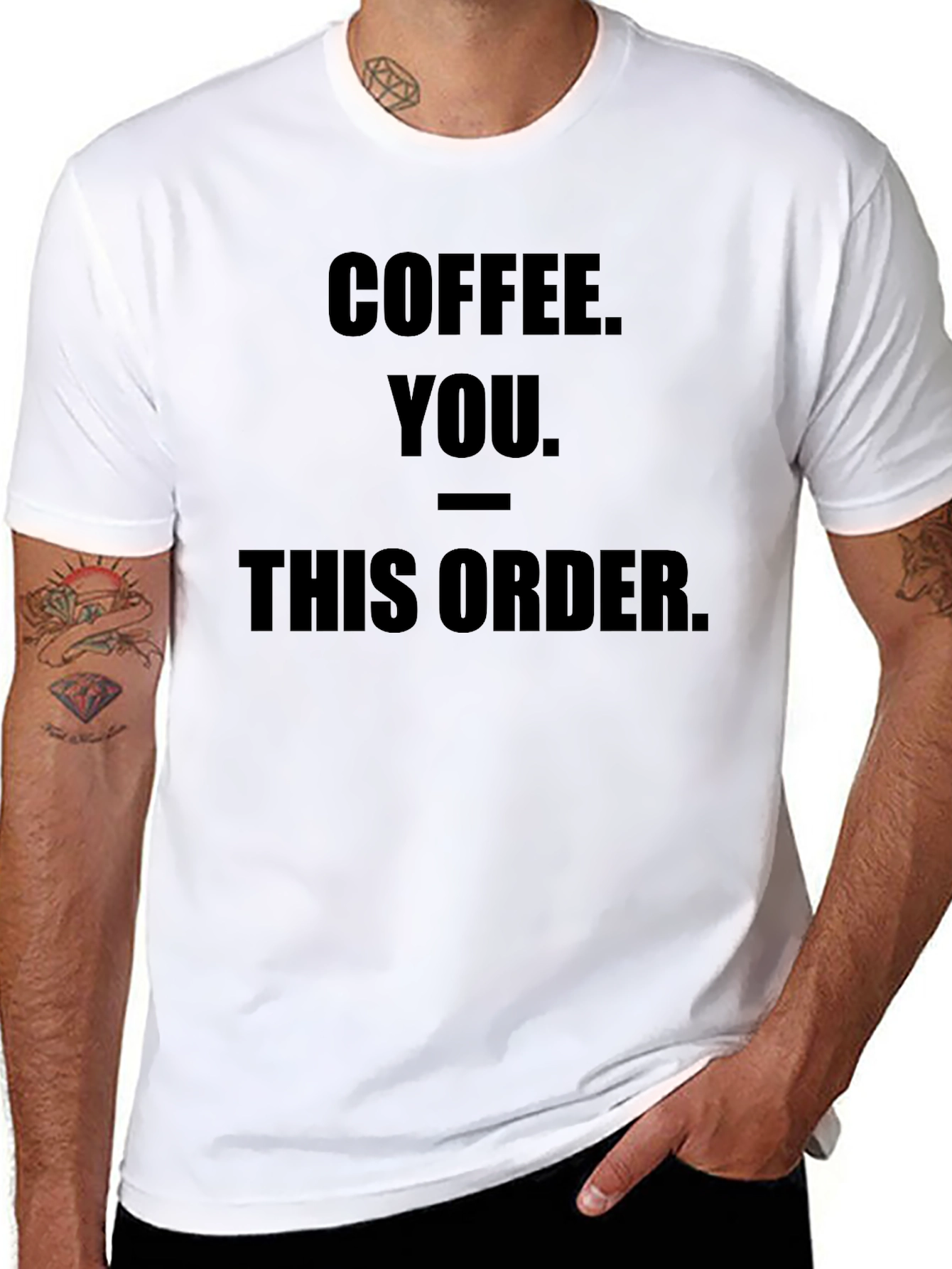 Black Coffee You This Order Funny Graphic Tee view 8