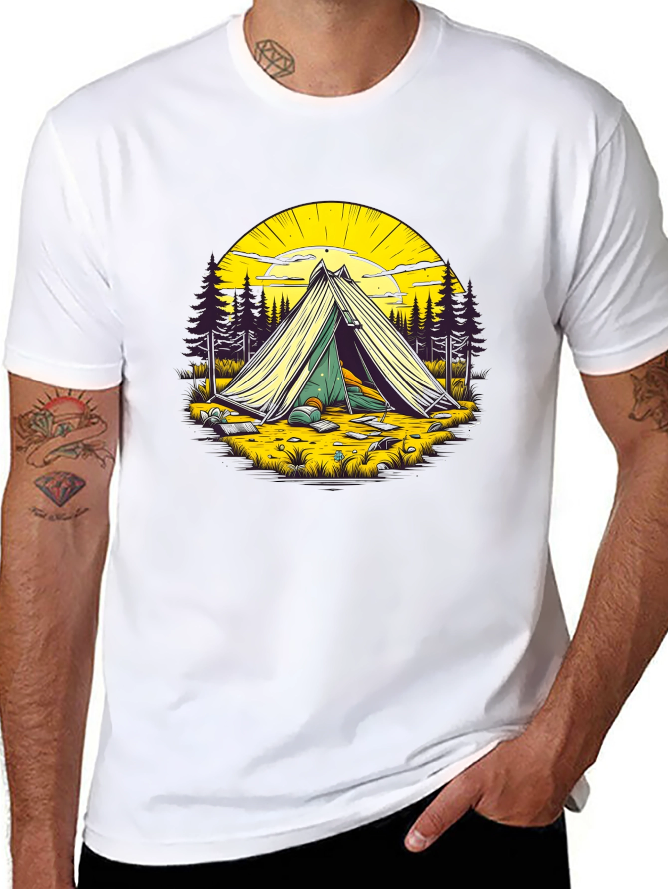 Black Camping Adventure T-Shirt - Nature Lover Apparel view 8