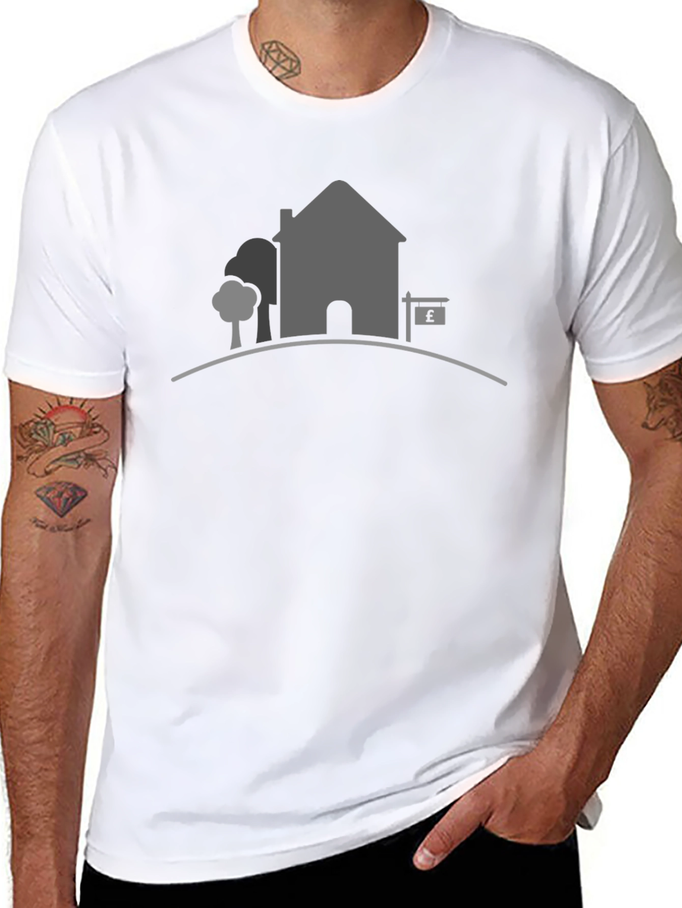 Black House For Sale T-Shirt - Unisex Graphic Tee view 8