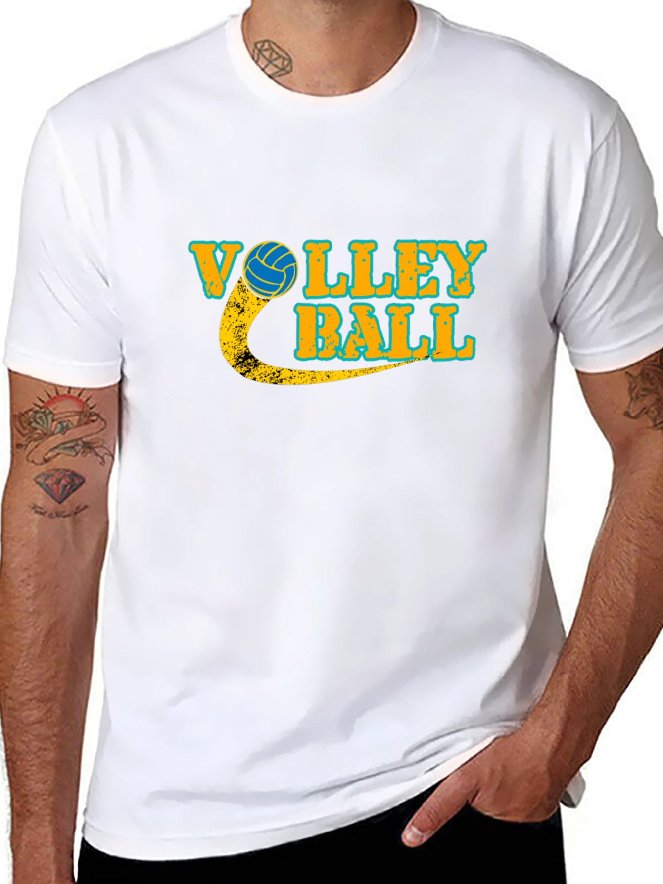 Black Volleyball Graphic Tee - Sporty Unisex T-Shirt view 8