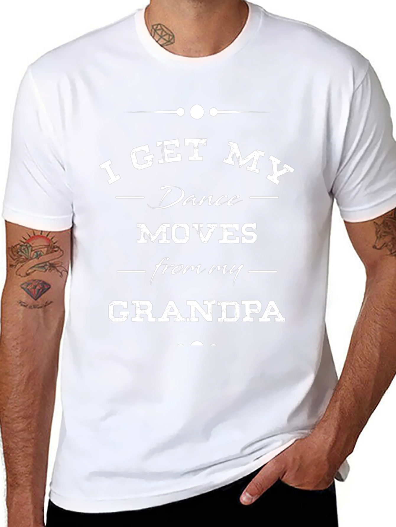 Black Funny Dance Moves Grandpa T-Shirt view 8