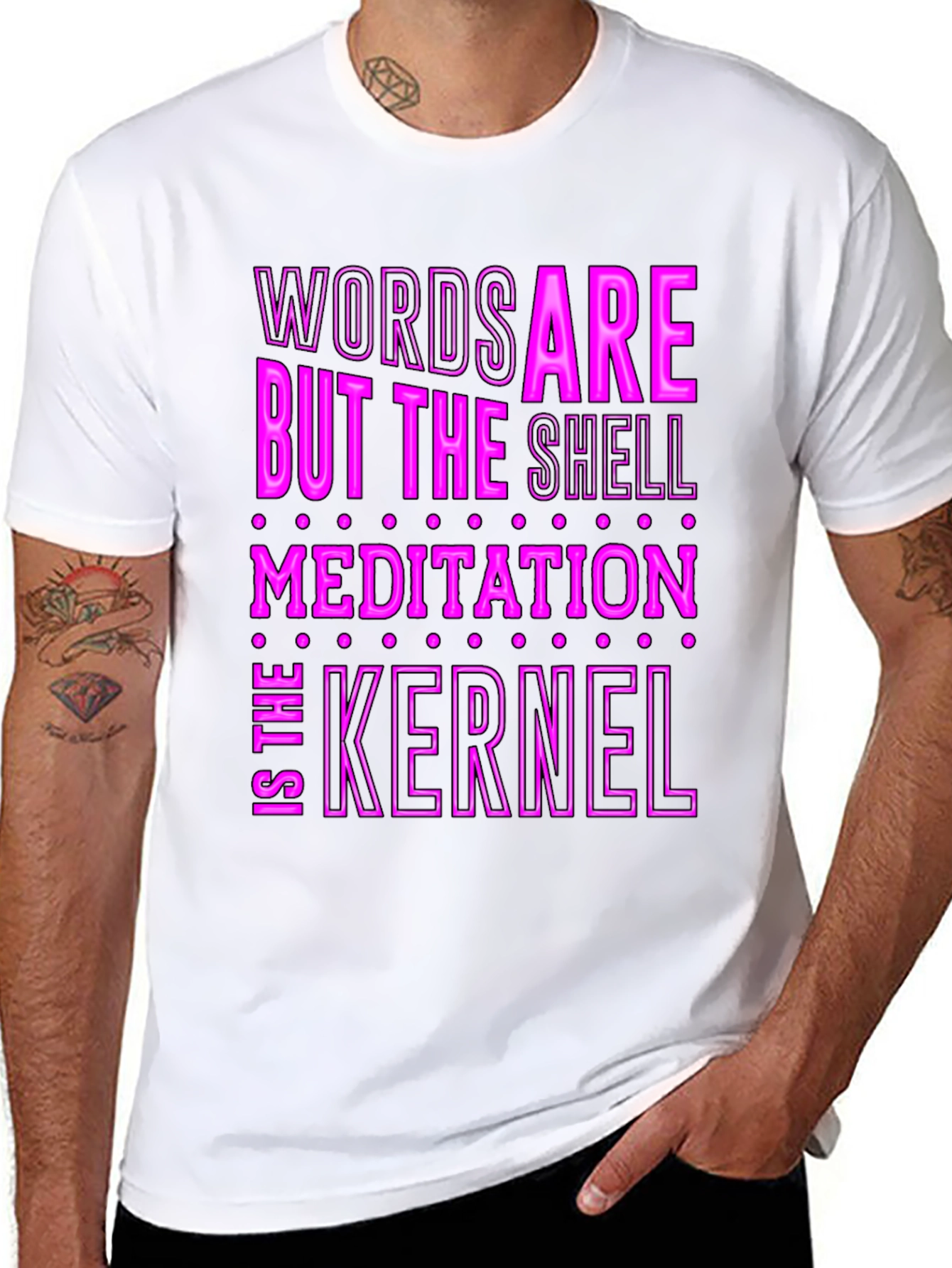 Black Words Are The Shell Meditation Kernel T-Shirt view 8