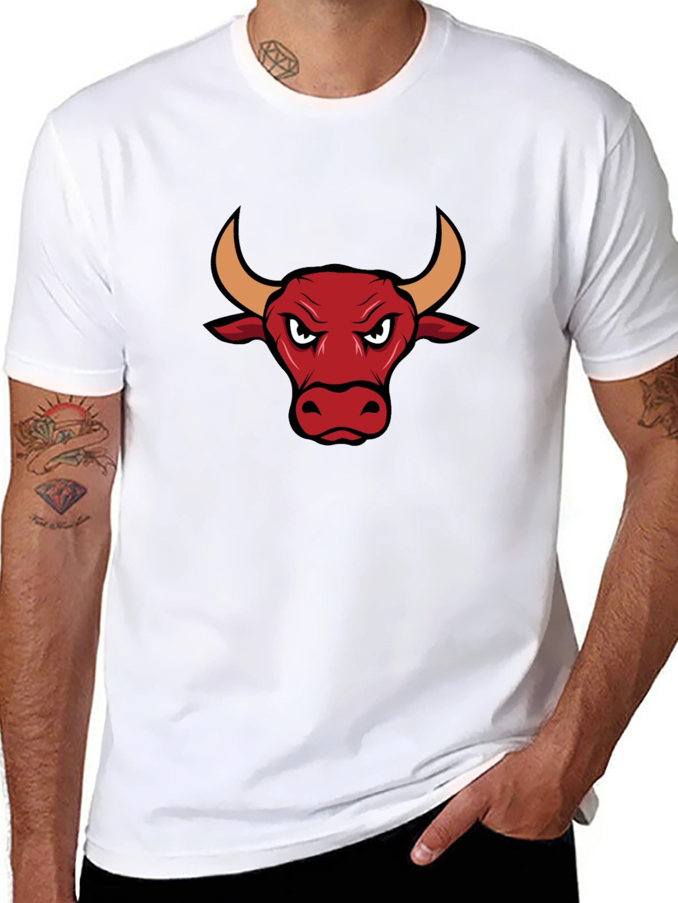 Black Bull Graphic Tee - Men's Black T-Shirt view 8