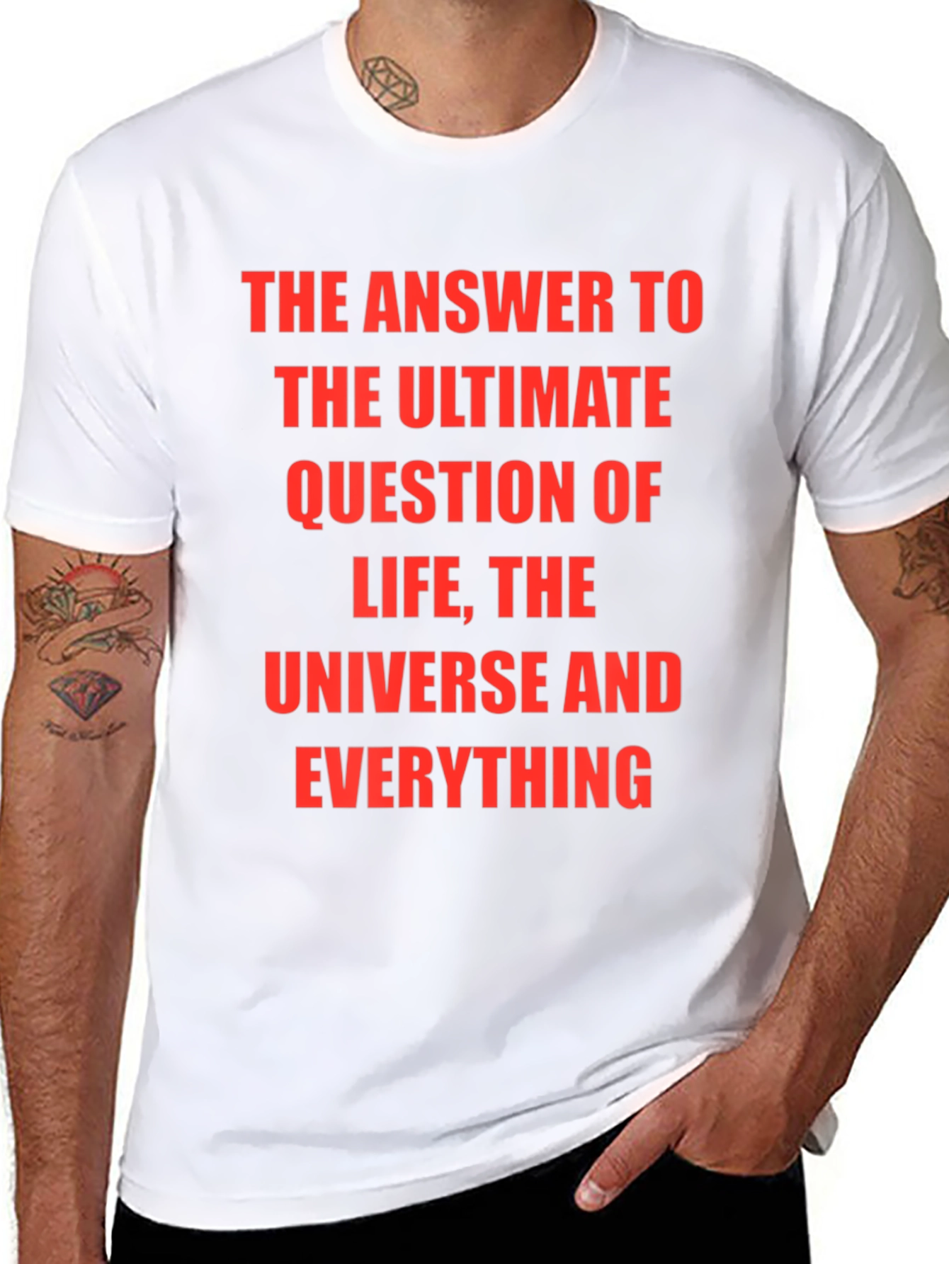Black Ultimate Question T-Shirt - 42, Life, Universe, Everything view 8