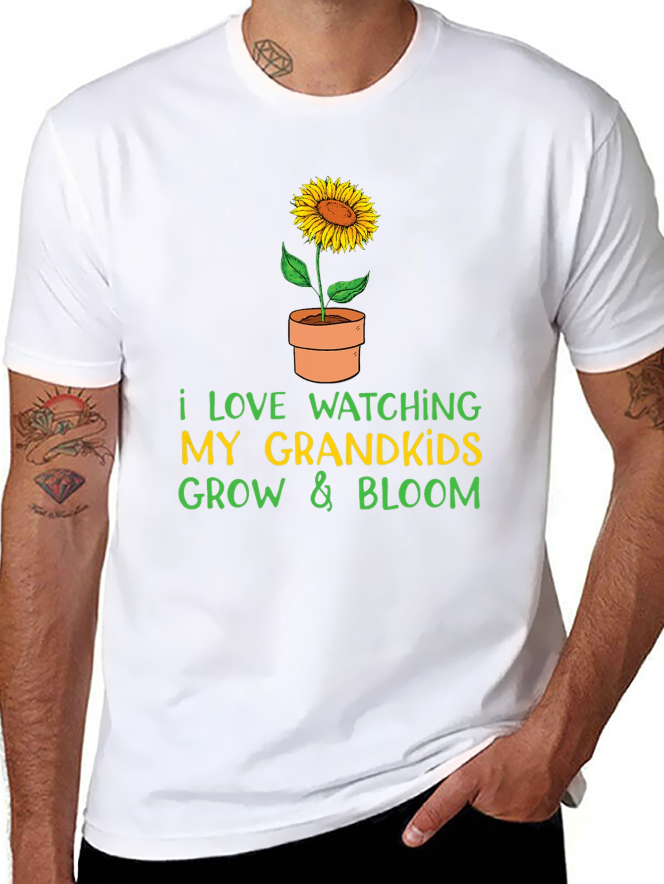 Black Grandparent Sunflower T-Shirt view 8