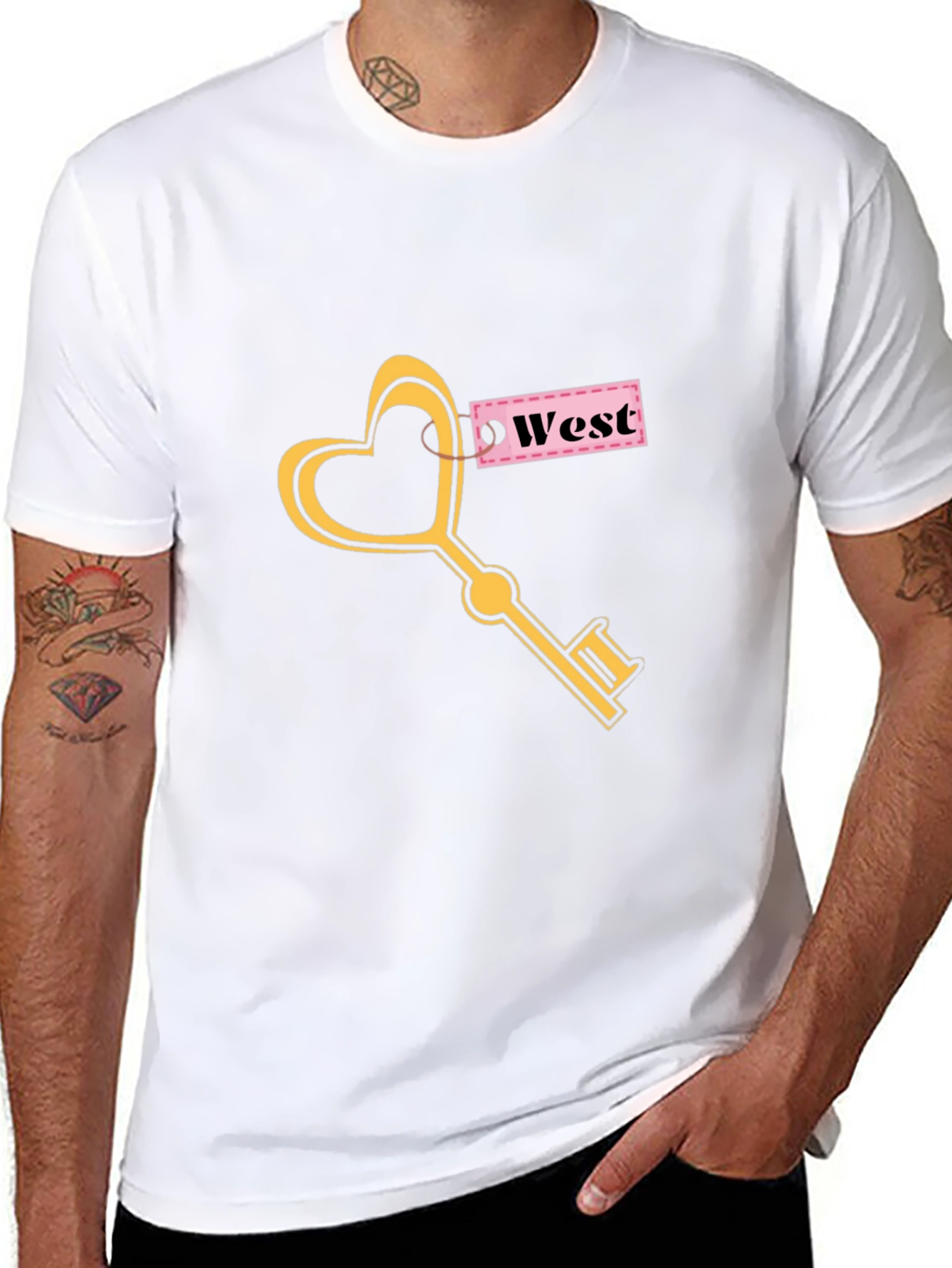 Black Heart Key West Graphic T-Shirt - Stylish Unisex Tee view 8