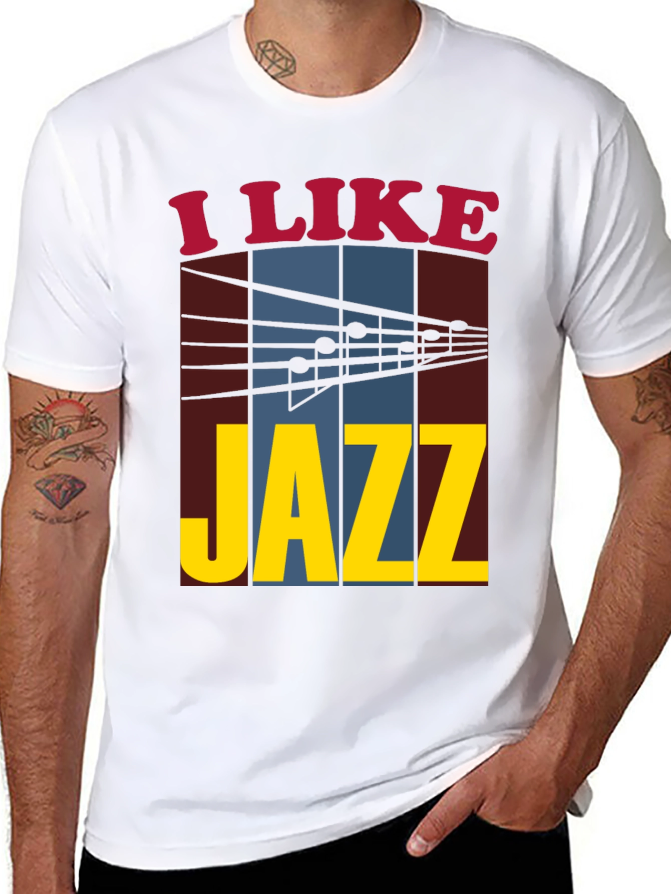 Black I Like Jazz Graphic Tee view 8