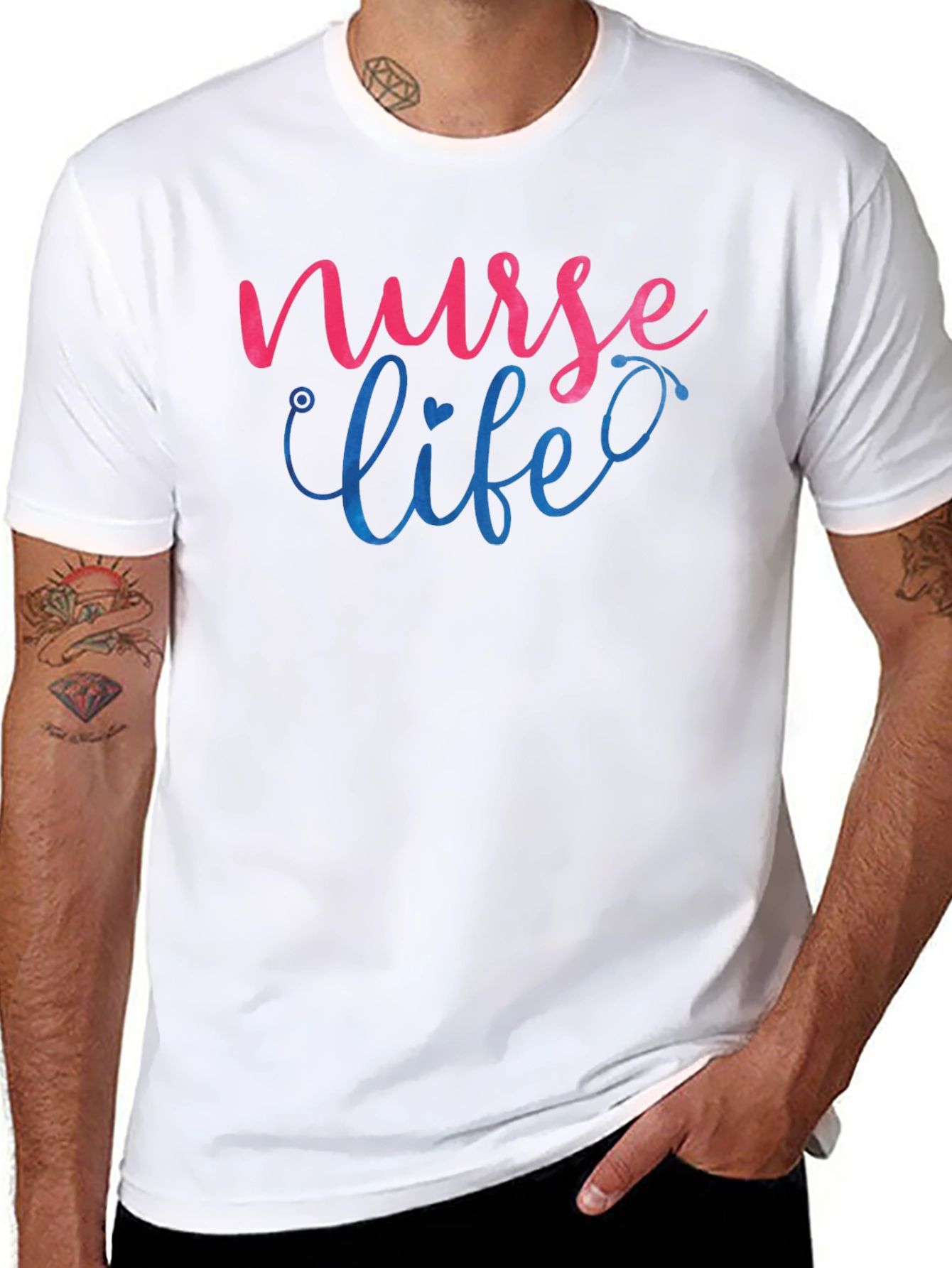 Black Nurse Life Graphic Tee - Black view 8