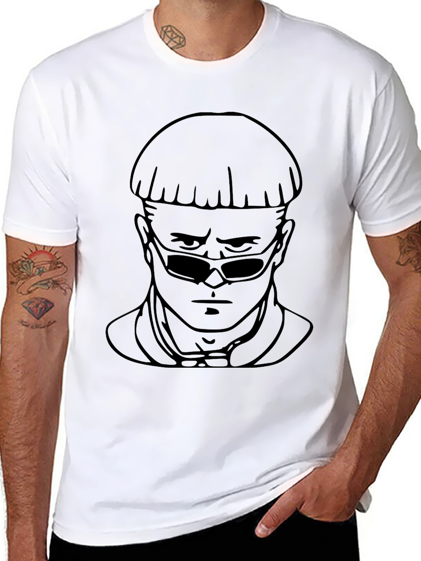 Cool Character Black Graphic Tee - 8